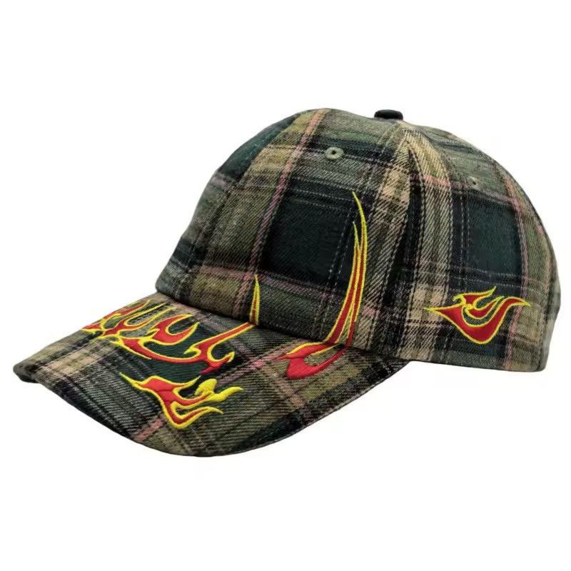 Other Vintage Retro Style Checked Baseball Cap Hat Size ONE SIZE - 3 Thumbnail