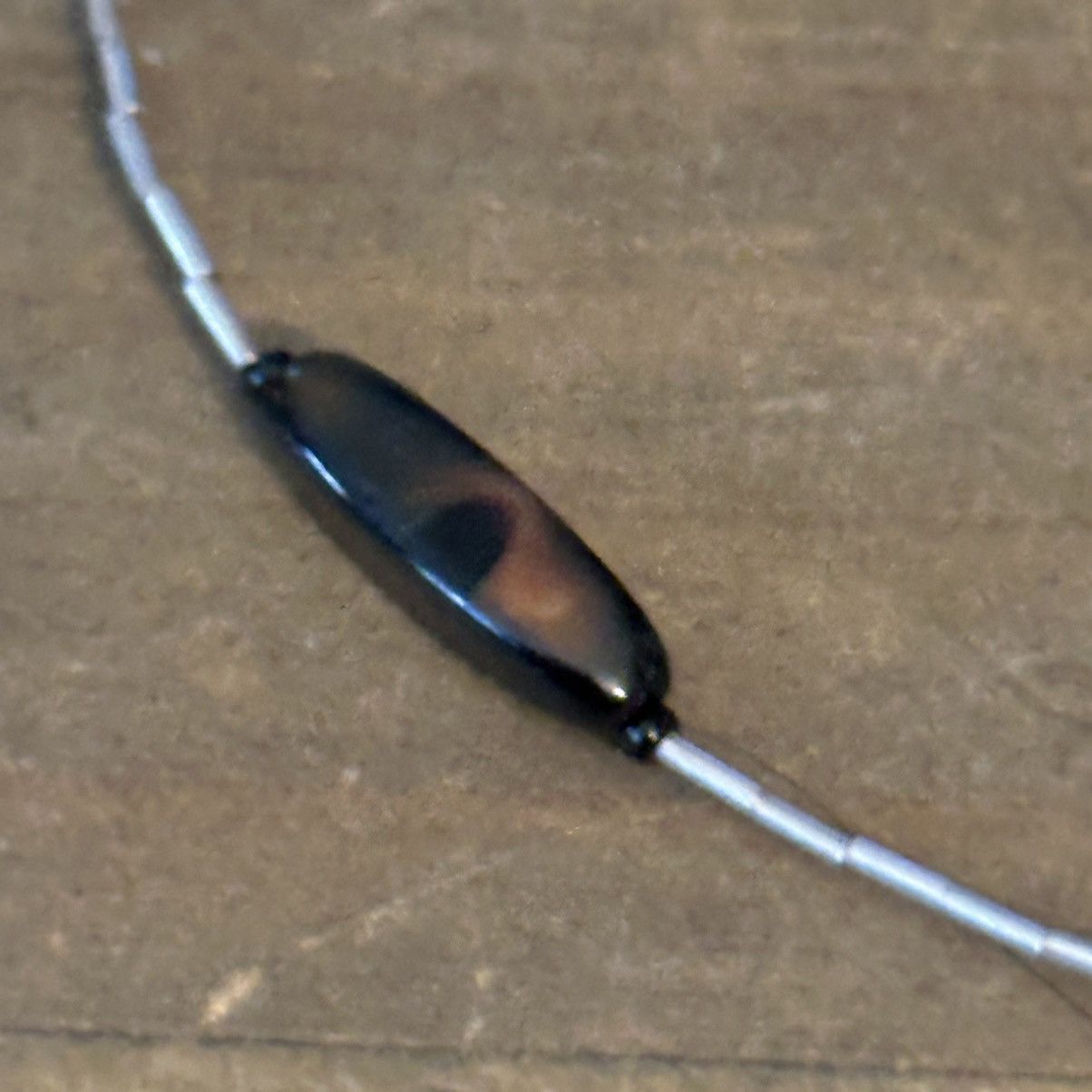 Vintage Vintage liquid silver station agate bead necklace Size ONE SIZE - 7 Thumbnail