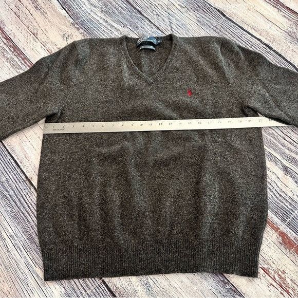 Ralph Lauren POLO By Ralph Lauren 100% Wool Men's Charcoal Gray Sweater Size US XL / EU 56 / 4 - 6 Thumbnail