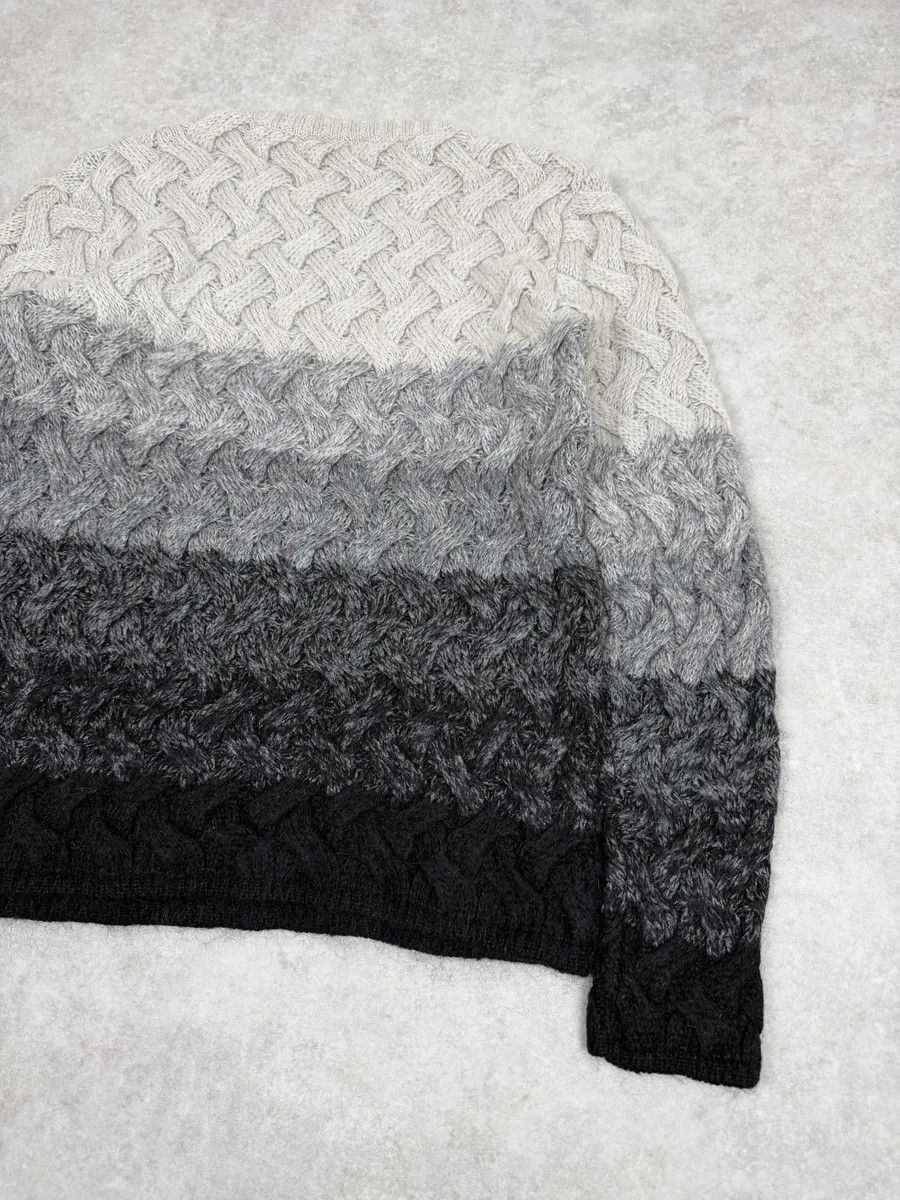 Emporio Armani 2000 Emporio Armani Grey Wool Layers Gradient Sweater Size US M / EU 48-50 / 2 - 7 Thumbnail