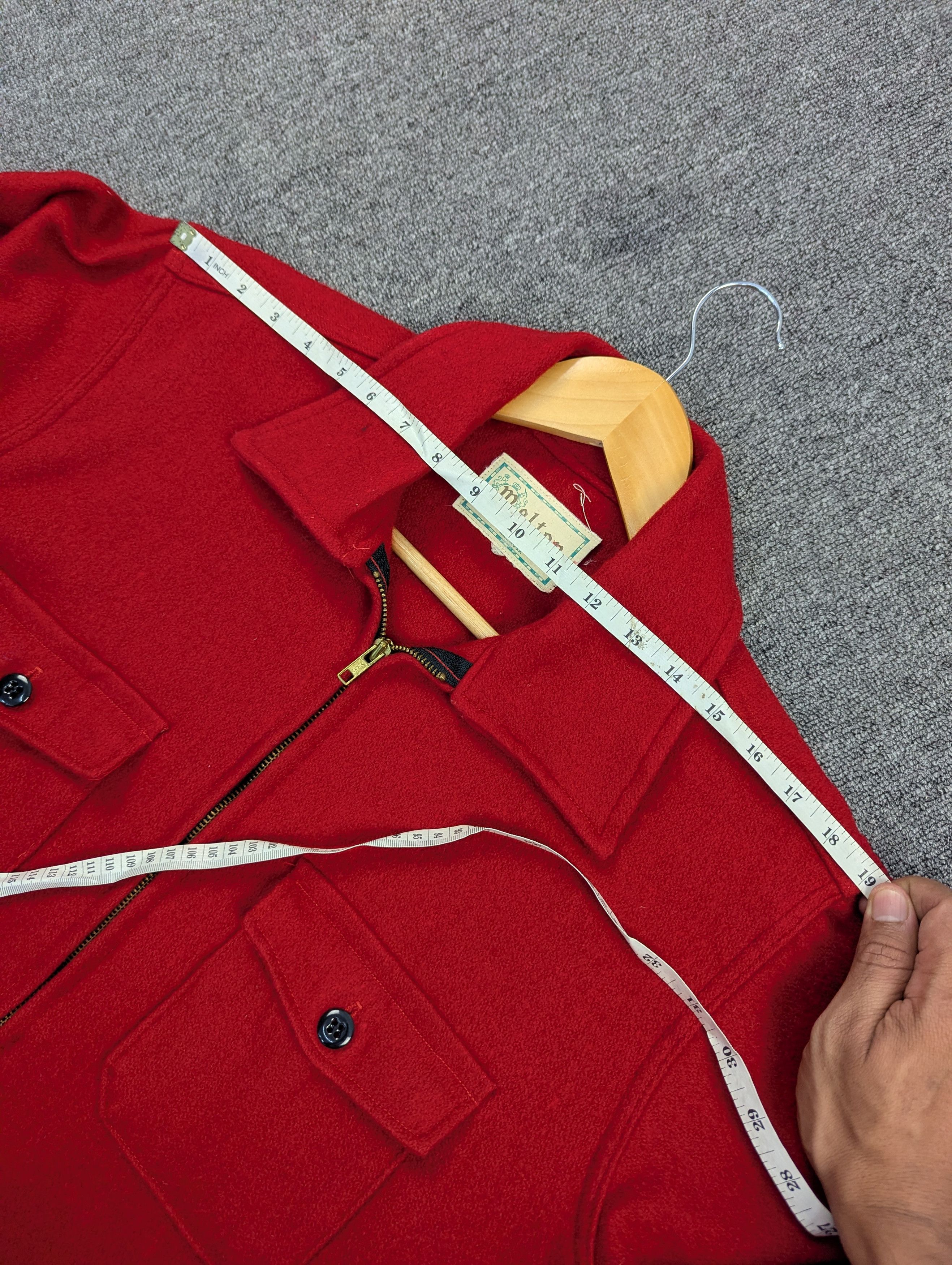 Vintage Vintage 1980s Melton Red Wool Jacket Size US L / EU 52-54 / 3 - 16 Thumbnail