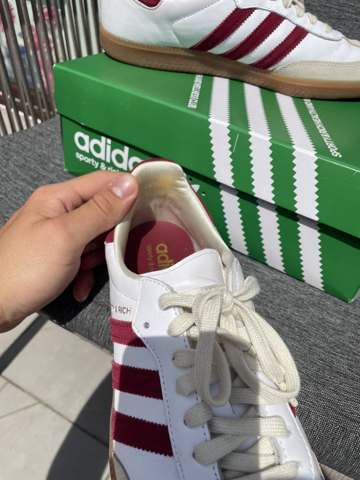 Adidas × Sporty & Rich Vintage Retro Old Money Adidas Samba Burgundy Size US 11 / EU 44 - 7 Thumbnail