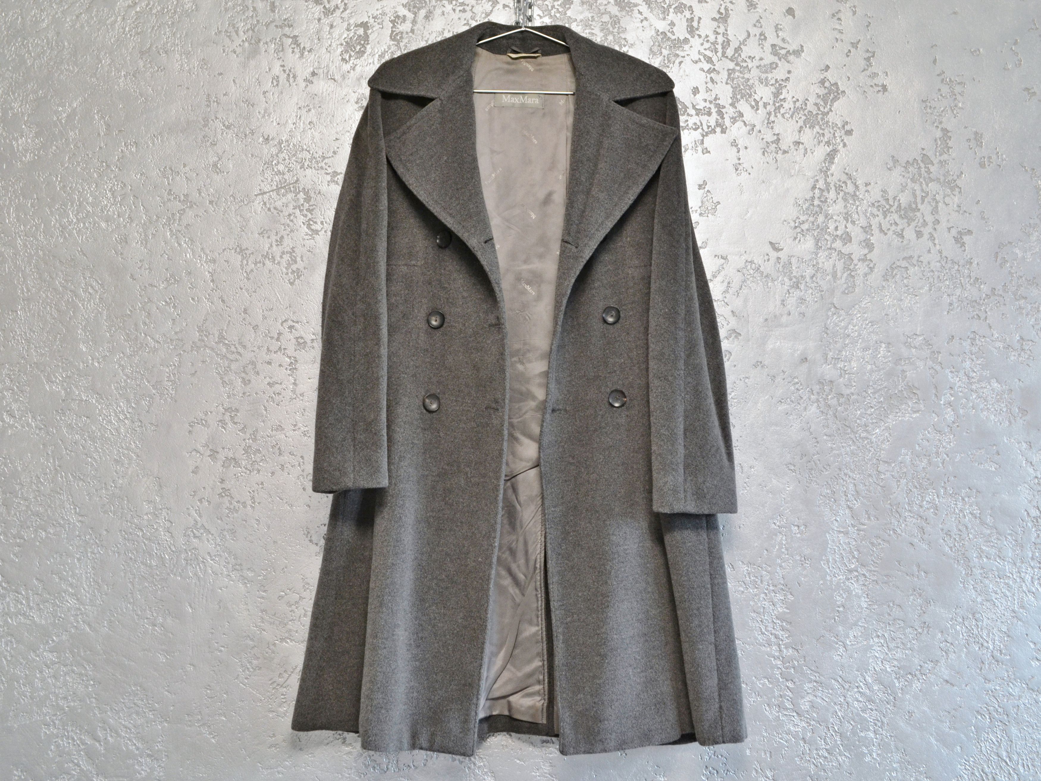 Max Mara Max Mara Women’s Wool Angora Long Coat Gray Size S / US 4 / IT 40 - 3 Thumbnail