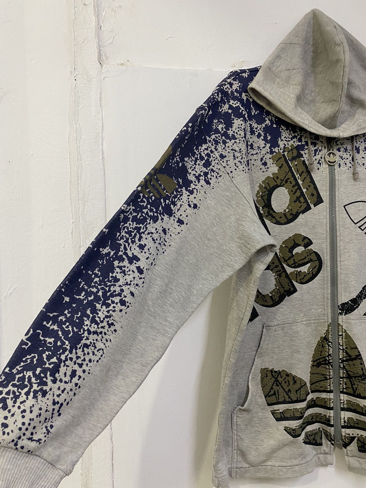 Adidas 💥VINTAGE 90 ADIDAS RUN DMC FULLY PRINTED ZIPPER HOODIE Size US L / EU 52-54 / 3 - 5 Thumbnail