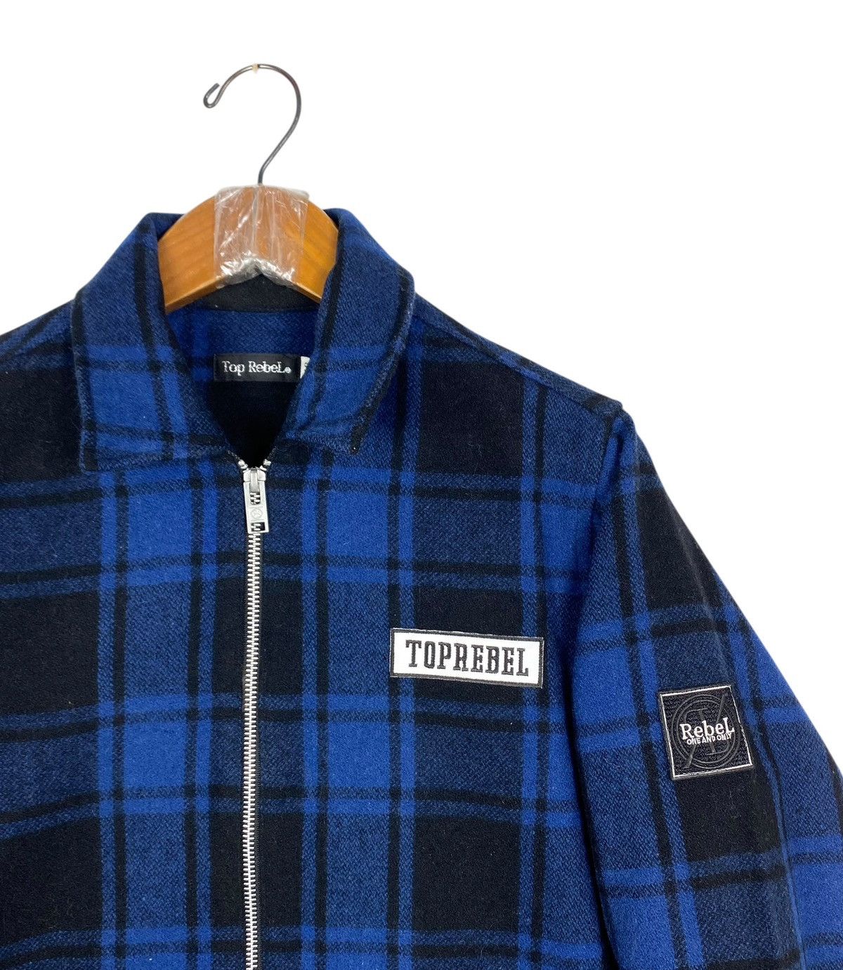 Japanese Brand Rare‼️ Top Rebel Plaid Check Pattern Wool Jacket Made Japan Size US S / EU 44-46 / 1 - 4 Thumbnail
