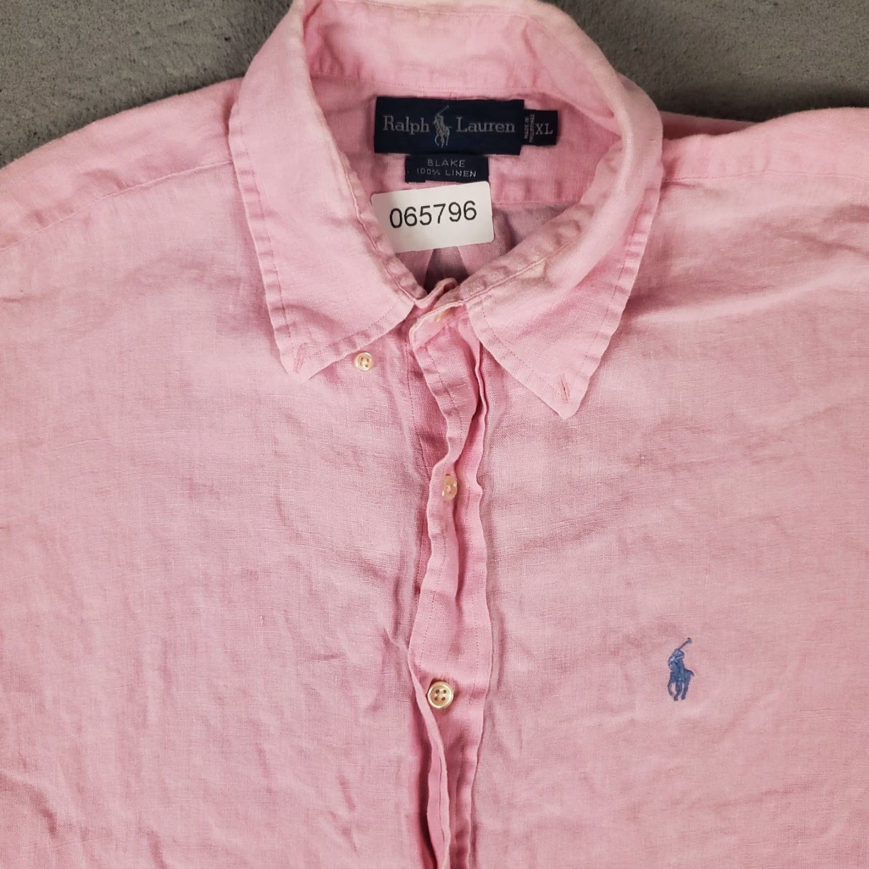 Ralph Lauren Ralph Lauren Shirt Mens XL Pink Linen Blake Pony Button Up Short Sleeve Size US XL / EU 56 / 4 - 2 Thumbnail