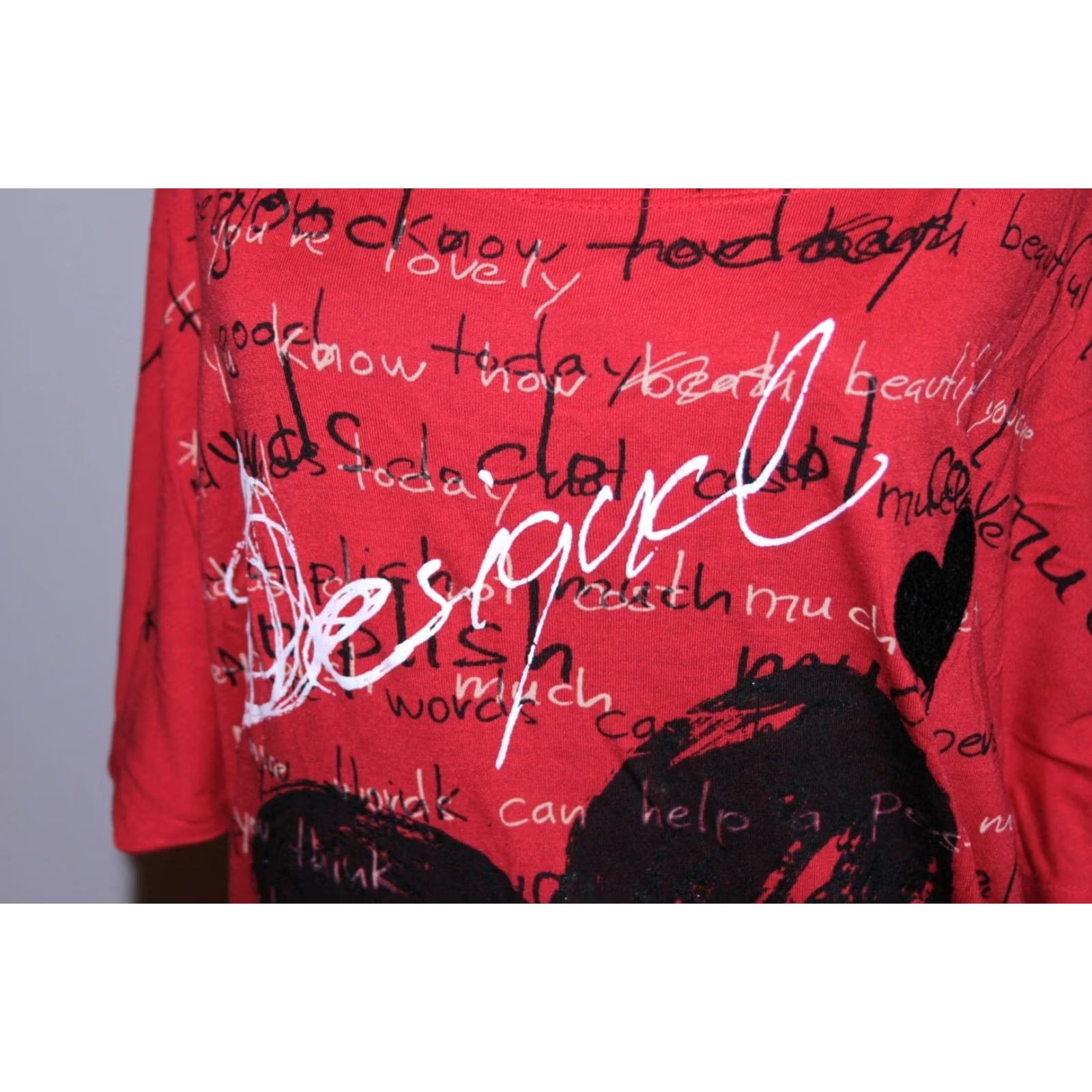 Desigual Desigual Blouse Shirt Womens Red Size S Cotton Blend Short Sleeve Top Size S / US 4 / IT 40 - 3 Thumbnail