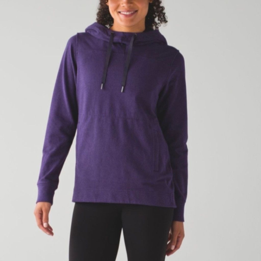 Lululemon Lululemon oversized heathered black grape split hoodie sz 4 Size S / US 4 / IT 40 - 2 Thumbnail