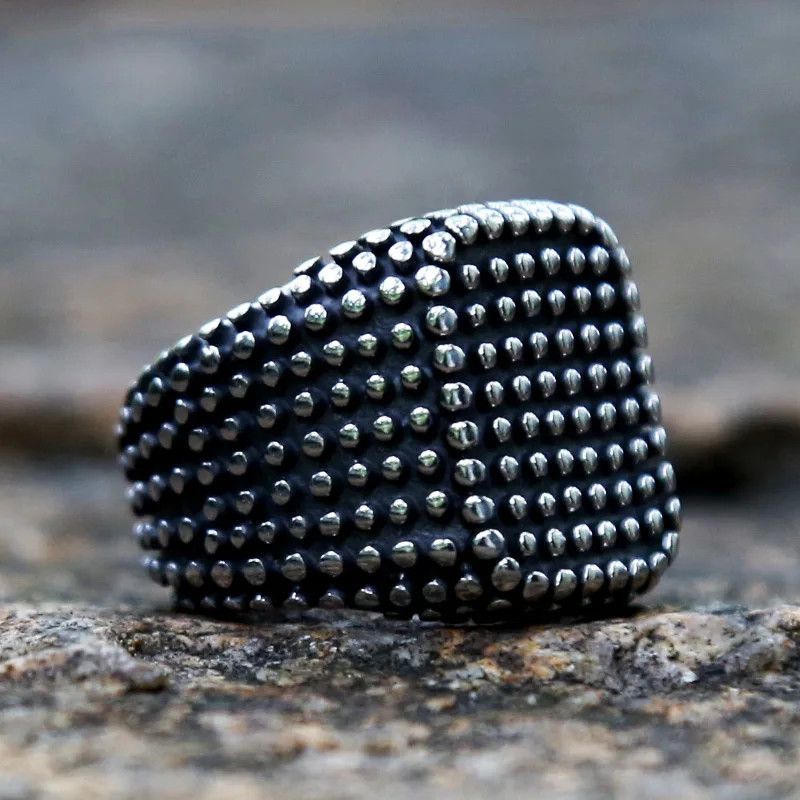 Jewelry Unique Bumps Square Rings Size ONE SIZE - 1 Thumbnail