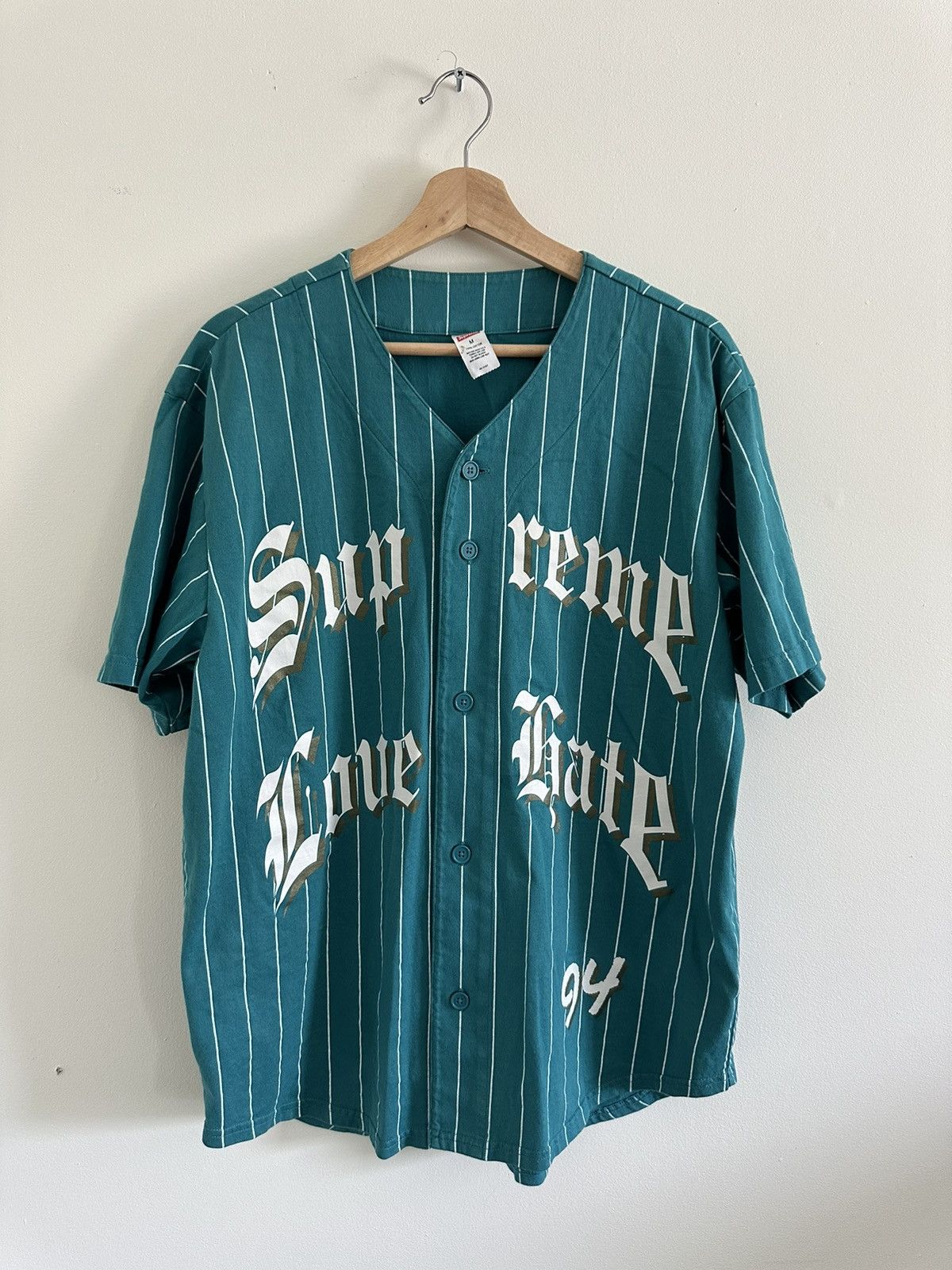 Supreme Supreme Love Hate Baseball Jersey | Grailed