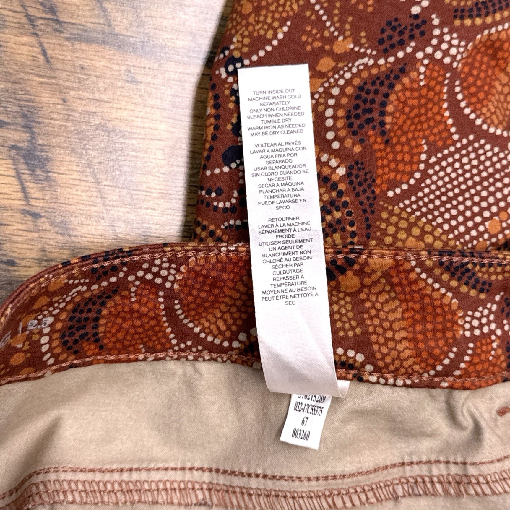 Vintage Chico's Chicos Jeans Jegging Womens 2.5 Orange Paisley High Rise Stretch Size 26" / US 2 / IT 38 - 6 Thumbnail