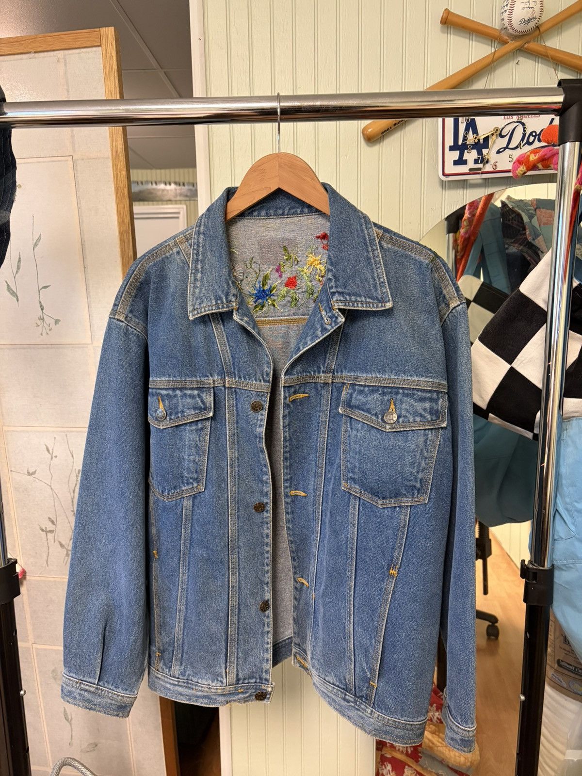Other Noisette Hand Embroidered Denim Jacket Size US L / EU 52-54 / 3 - 2 Thumbnail