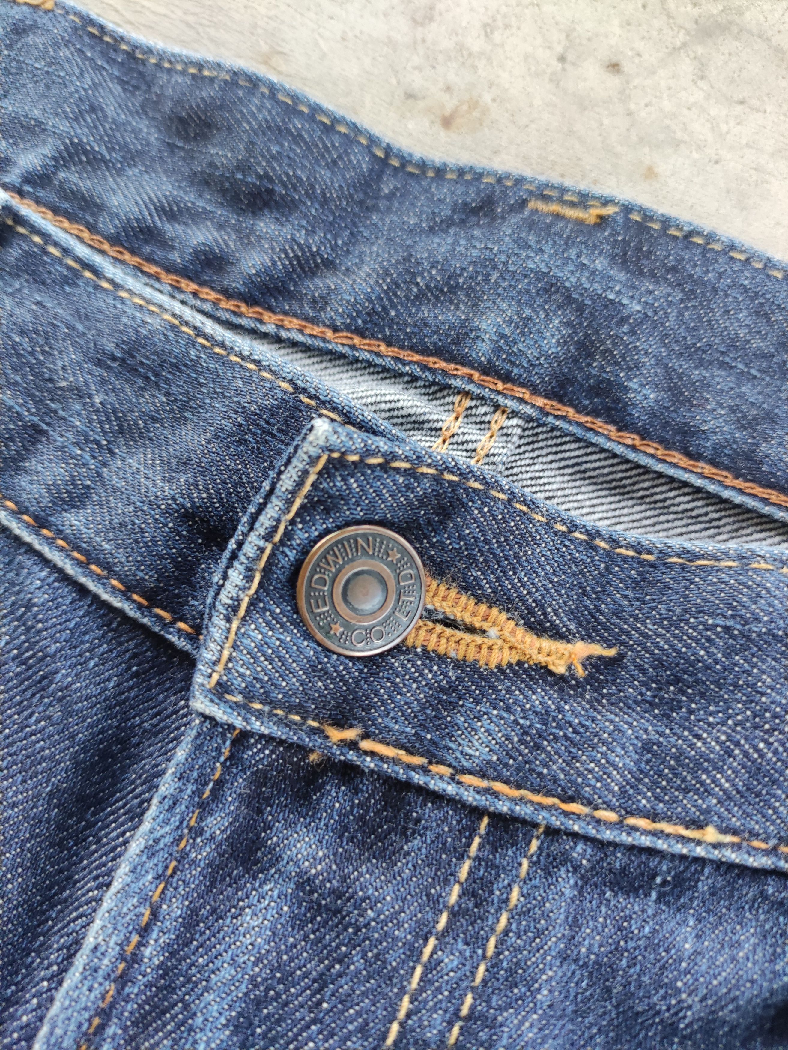 Edwin Vintage Edwin Japan Jean Distressed Faded Denim Pants Size US 39 - 5 Thumbnail