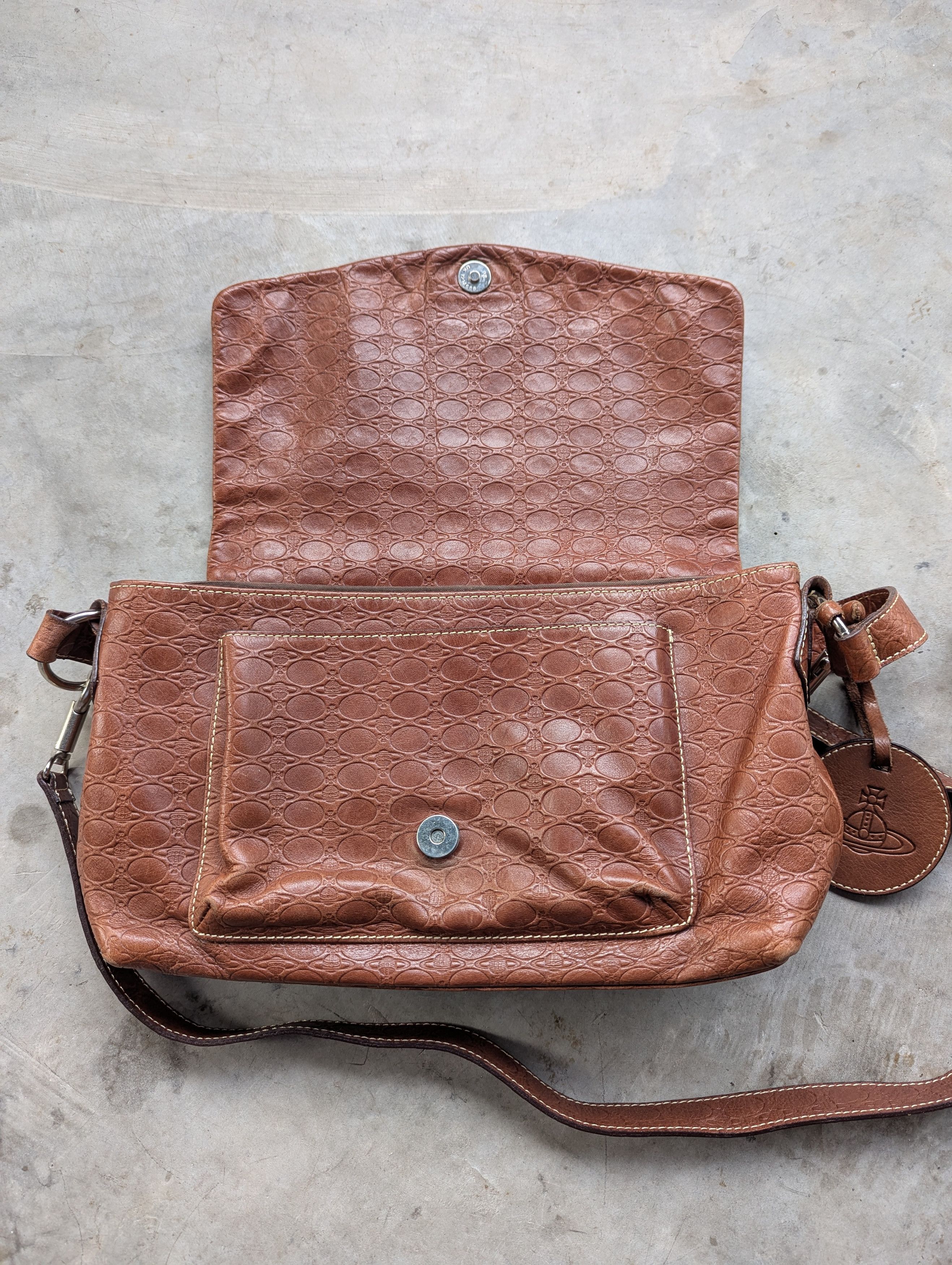 Vivienne Westwood Iconic Vivienne Westwood Orb Logo Leather Hand Bag Shoulder Size ONE SIZE - 13 Thumbnail