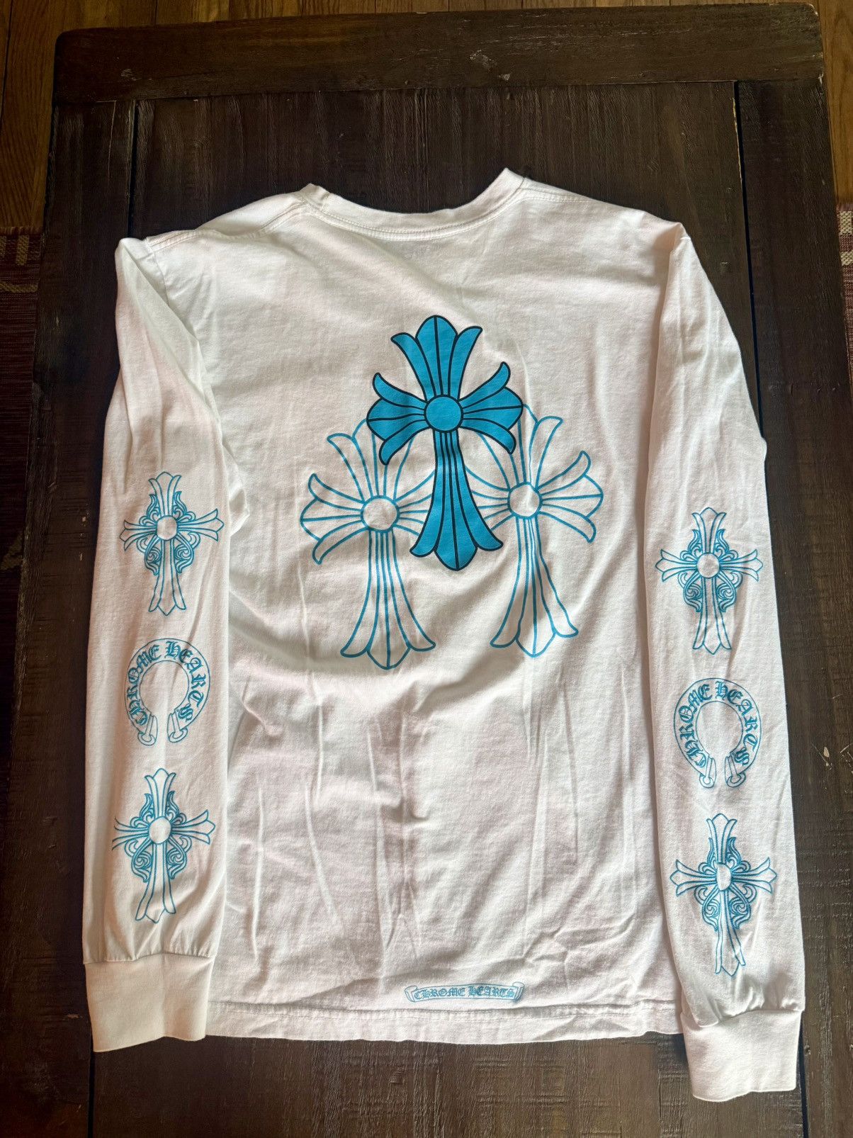 Blue & White Triple Cross long sleeve