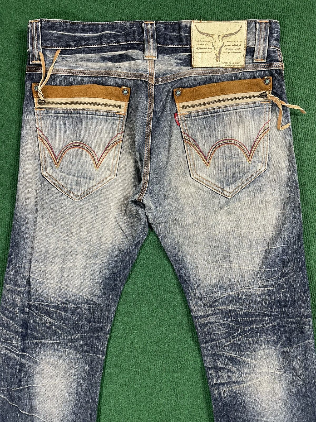 Edwin Vintage Edwin Distressed Jeans Flair Cut Size US 34 / EU 50 - 6 Thumbnail