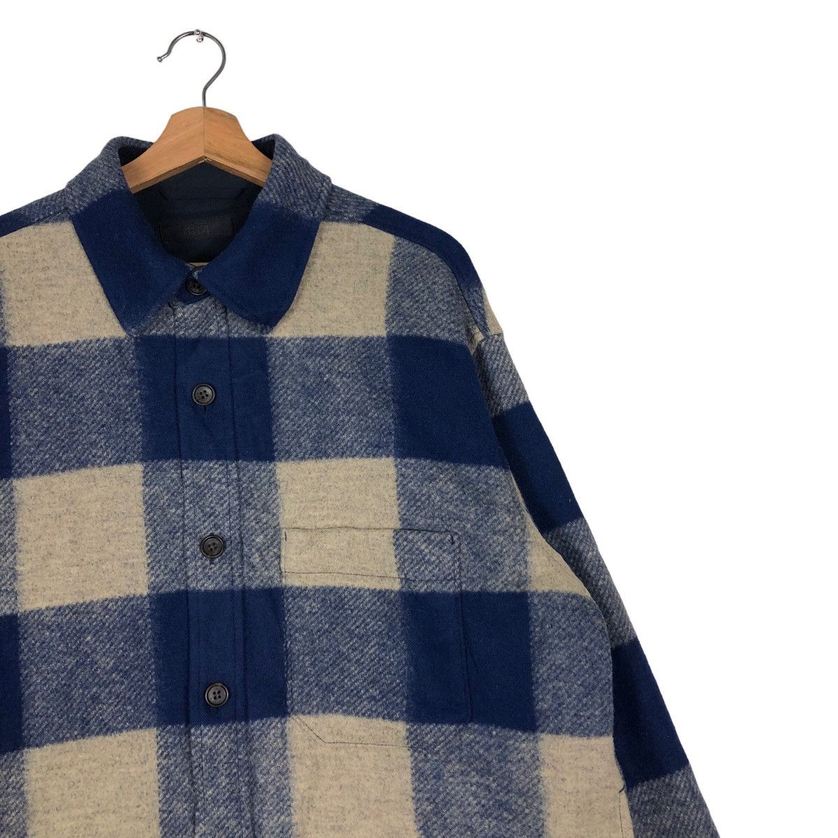 Japanese Brand 🔥Wool Shirt Jacket Uniqlo Issey Miyake Tartan Design Button Size US XL / EU 56 / 4 - 6 Thumbnail