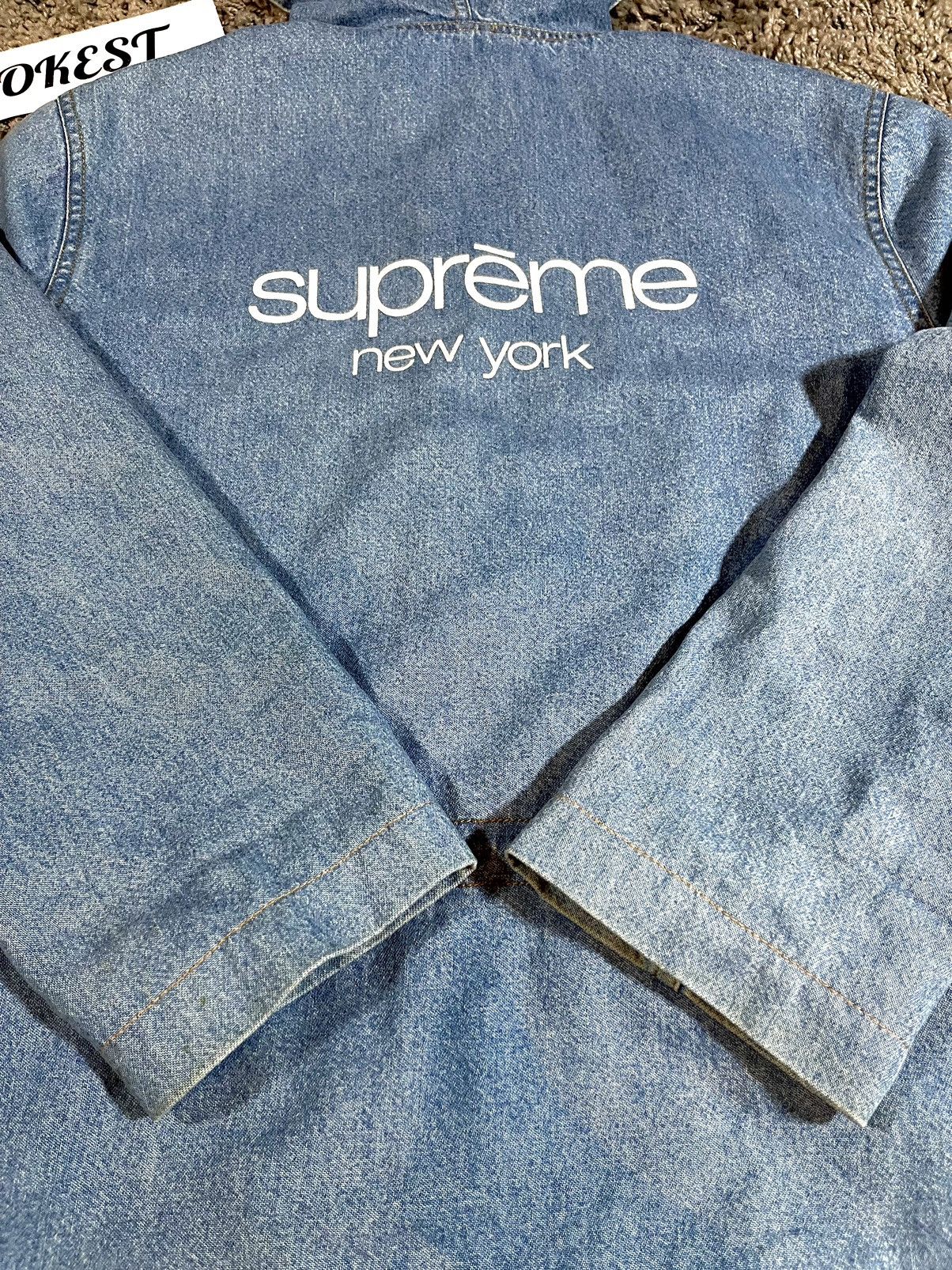 Supreme 2014SS Supreme Hooded Denim Jean Parka Jacket Blue Vintage Size US S / EU 44-46 / 1 - 3 Thumbnail