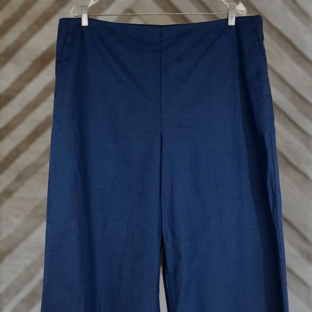 Ann Taylor Ann Taylor Blue Wide Leg Trousers Side Zip Career Pants XL Regular Women Men? Size US 36 / EU 52 - 1 Thumbnail