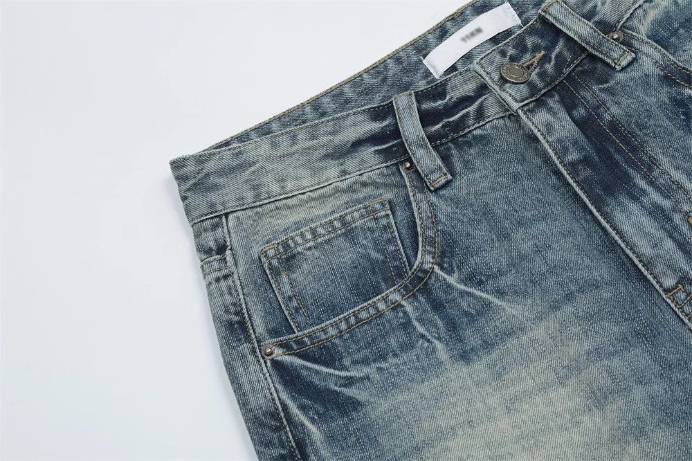 Japanese Brand vintage fashion loose flared contrast washed jeans Size US 32 / EU 48 - 3 Thumbnail