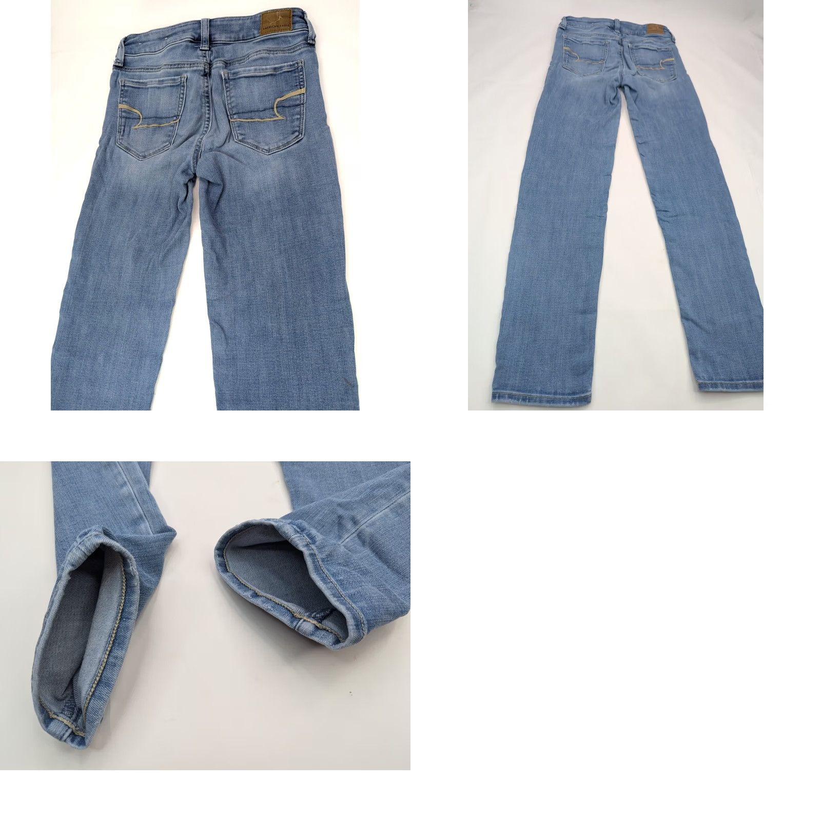 American Eagle Outfitters American Eagle Skinny Jeans Women 2 Light Wash Denim Next Level Stretch 26x28 Size 26" / US 2 / IT 38 - 9 Thumbnail