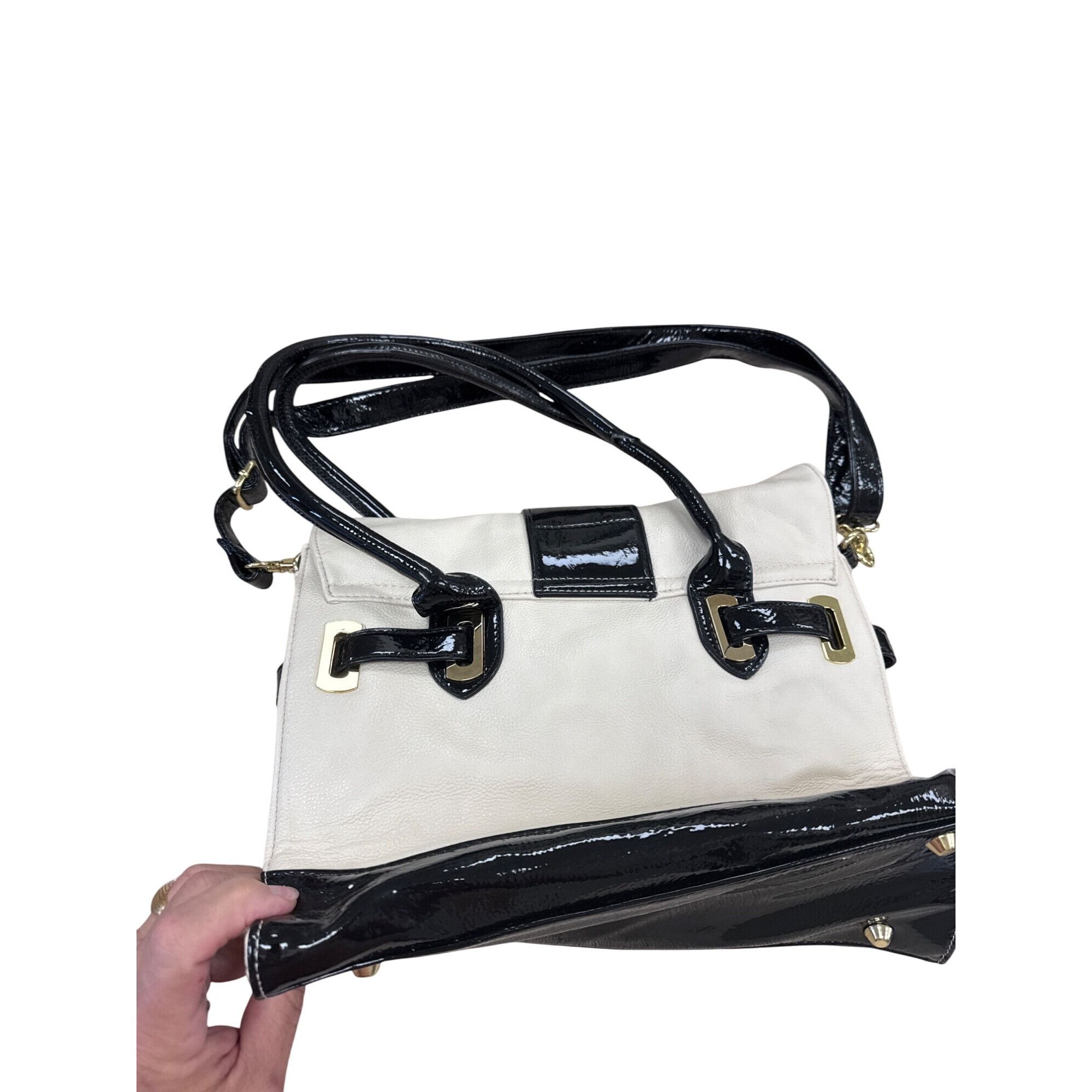 Betsey Johnson Betsey Johnson Womens Cream & Black Crossbody Purse 10x12 SK Size ONE SIZE - 10 Thumbnail