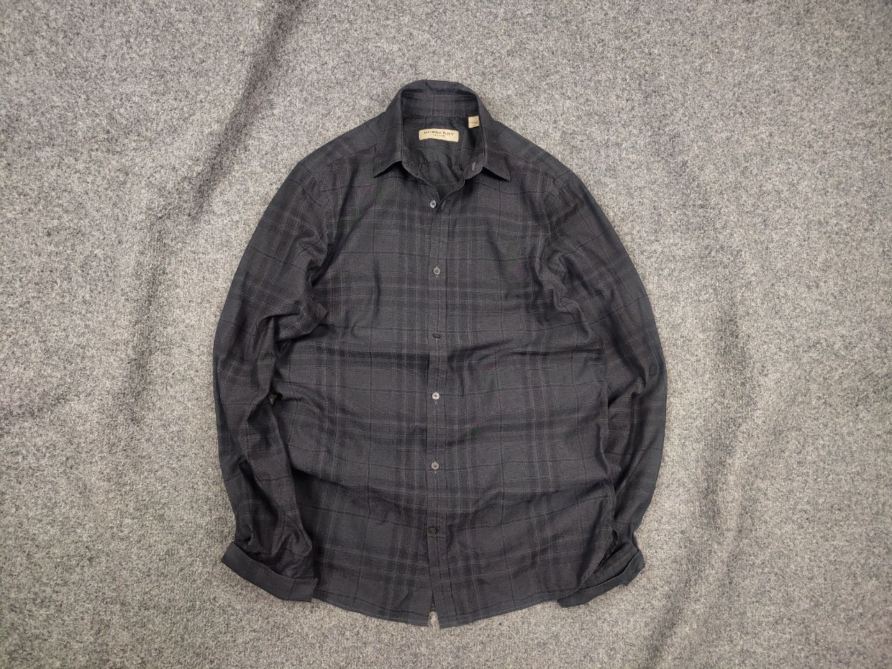 Burberry Burberry London Gray Nova Check Long Sleeve Button Shirt Size US S / EU 44-46 / 1 - 1 Thumbnail