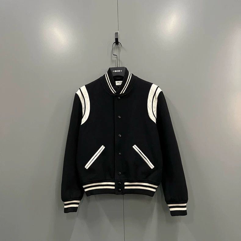 Saint Laurent Paris Saint Laurent ParisColor-block leather-block Teddy jacket Size US M / EU 48-50 / 2 - 1 Thumbnail