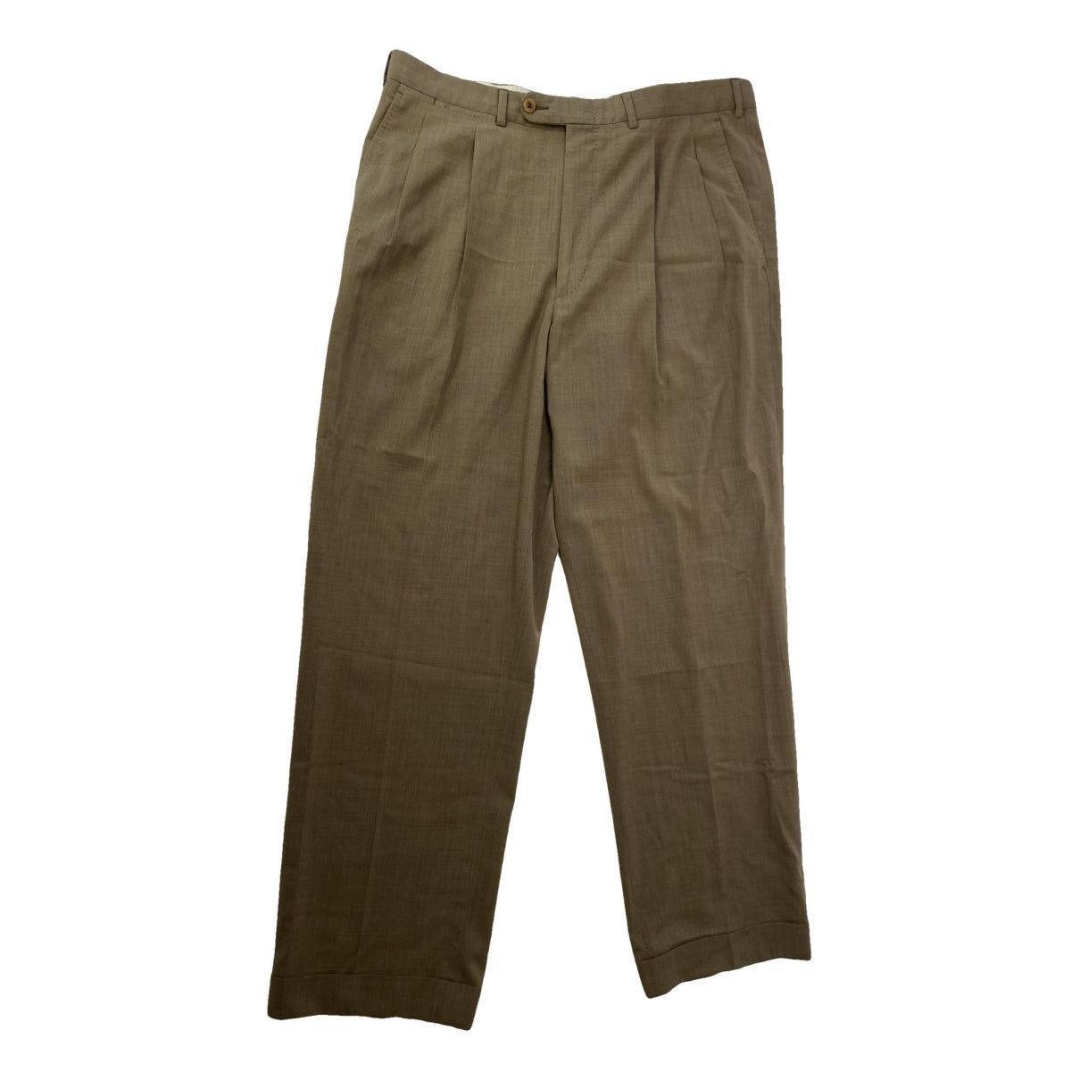 Ermenegildo Zegna Brown Wool Trouser Size 36" / US 14 / IT 50 - 1 Thumbnail