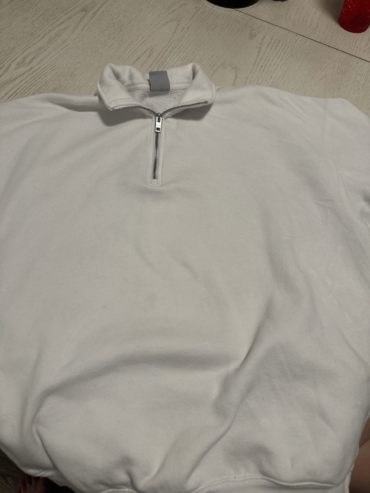Aritzia Aritizia White Womens Quarter-Zip Size L / US 10 / IT 46 - 1 Thumbnail
