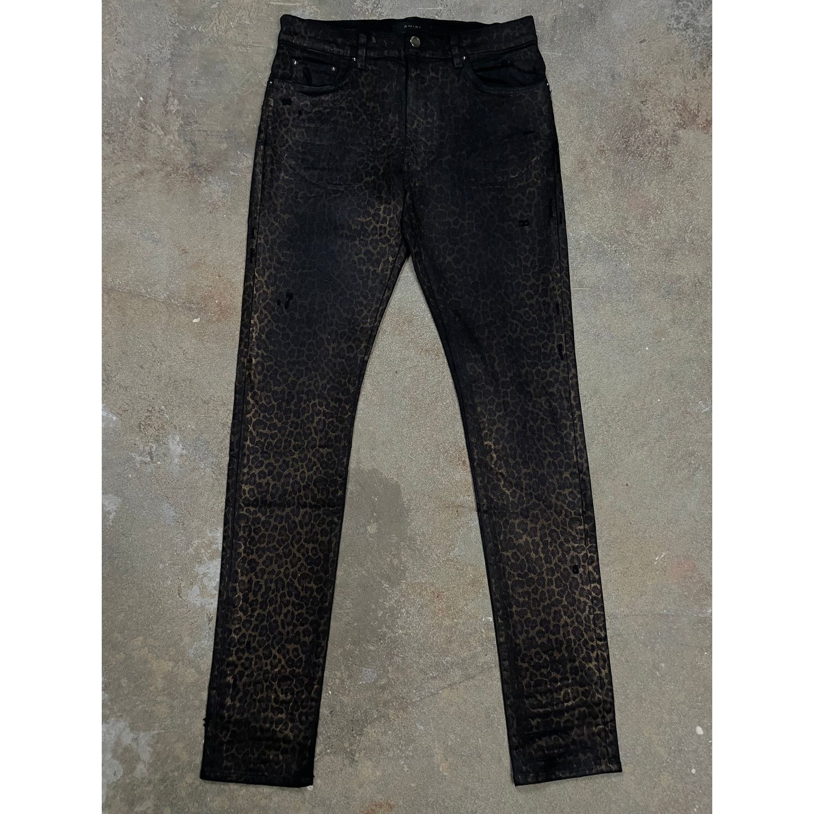 Amiri Cheetah Print Thrasher 32 Used