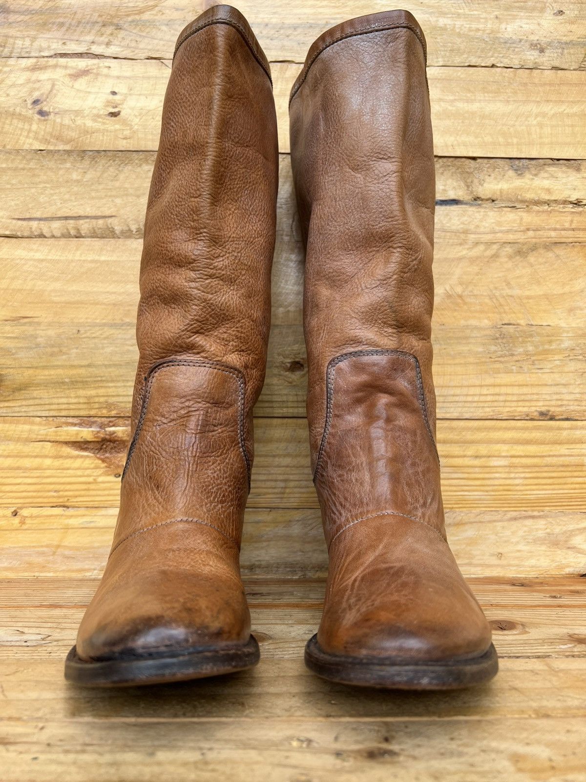 FREEBIRD Freebird Women's Tall Brown Leather Western Knee High Size US 7 / IT 37 - 5 Thumbnail