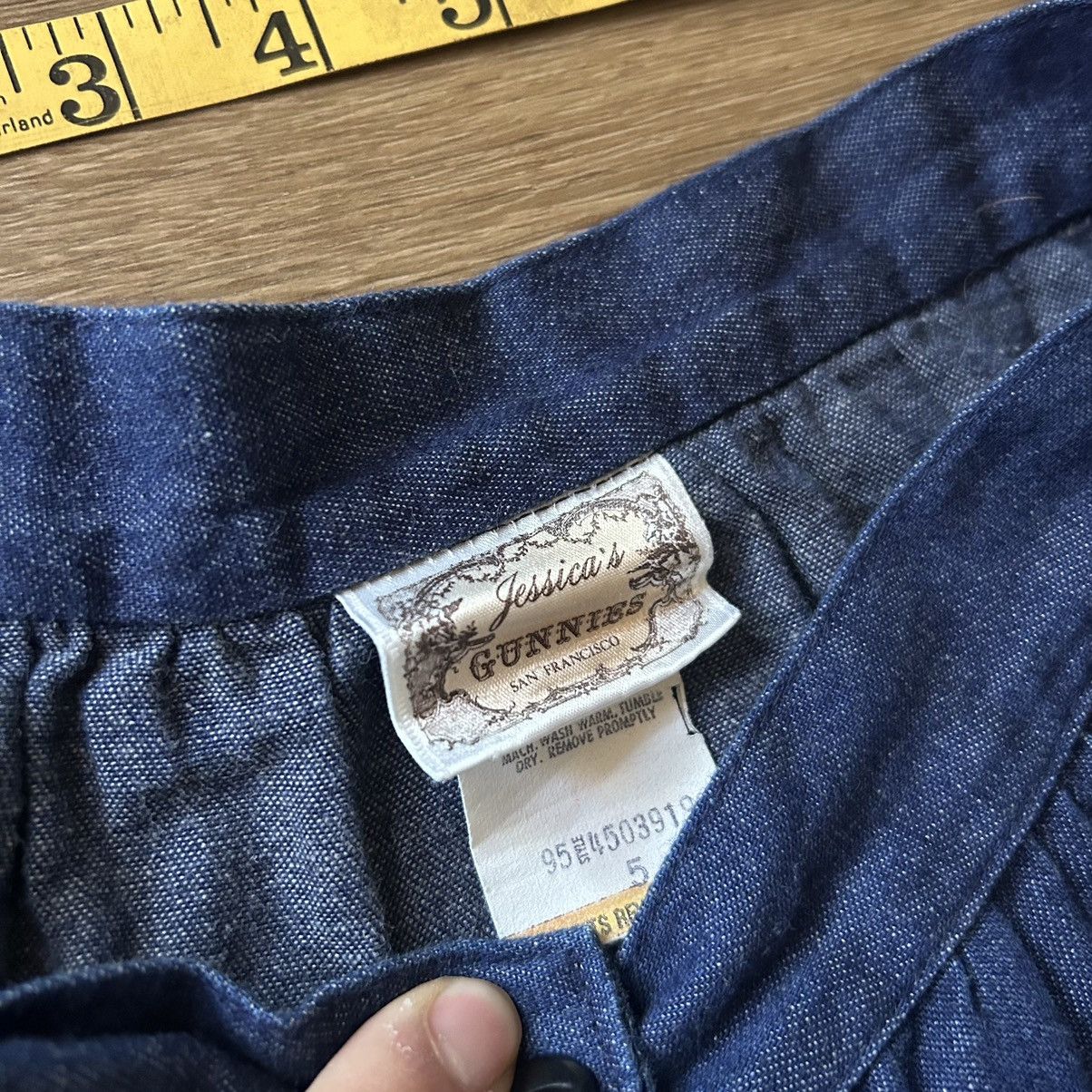 Vintage Vtg Gunnies Denim Button Front Skirt Size 22" - 3 Thumbnail