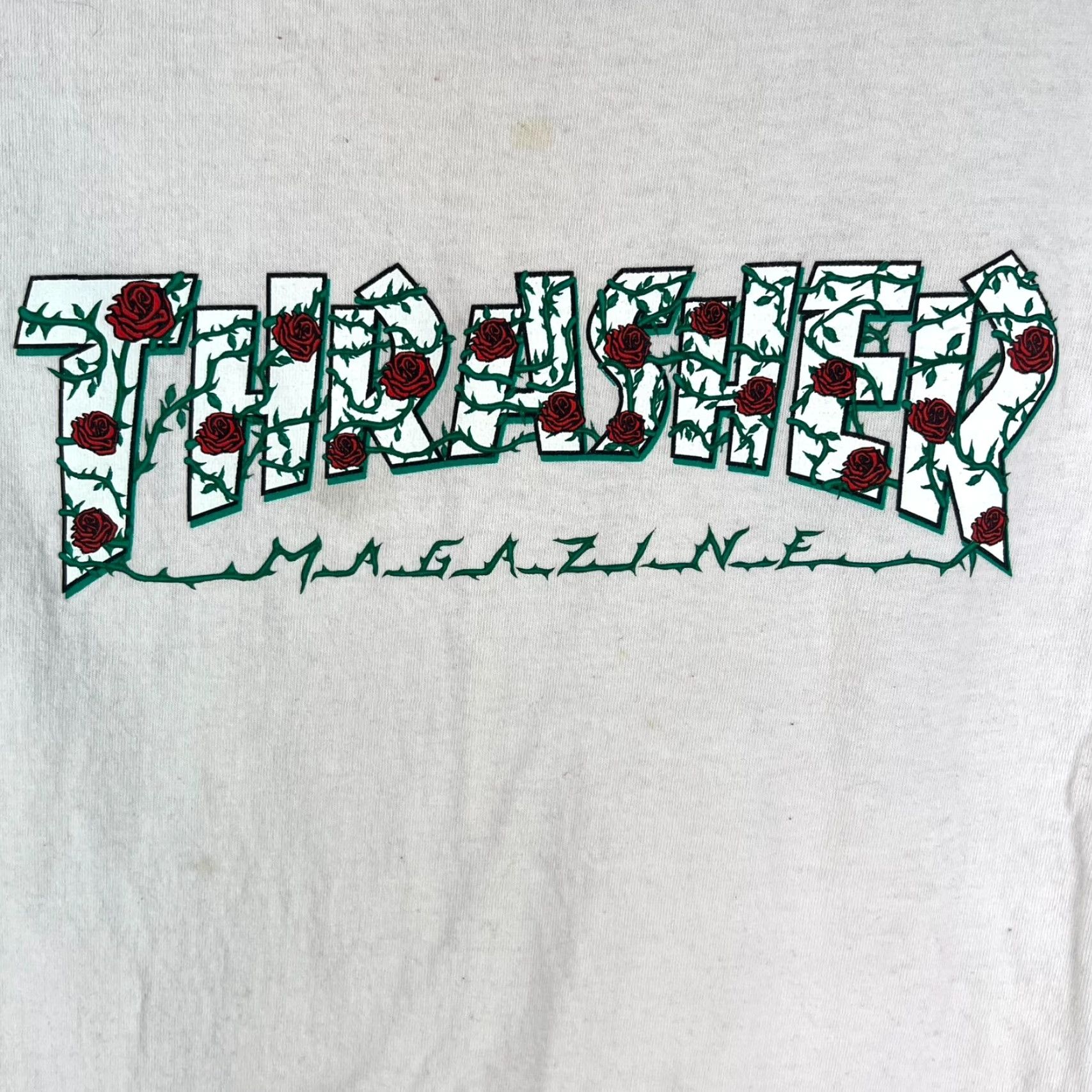Thrasher Thrasher Magazine Skate T Shirt Adult Size XL White Distressed Tee Size US XL / EU 56 / 4 - 2 Thumbnail