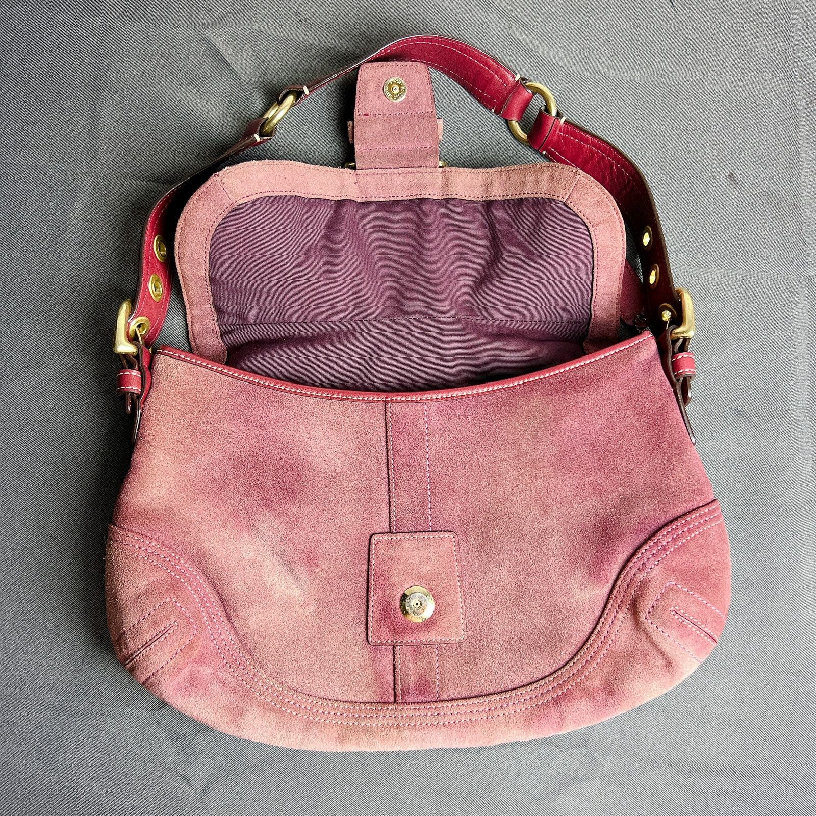 Coach Vintage Y2K Pink Purple hobo bag no. F10193