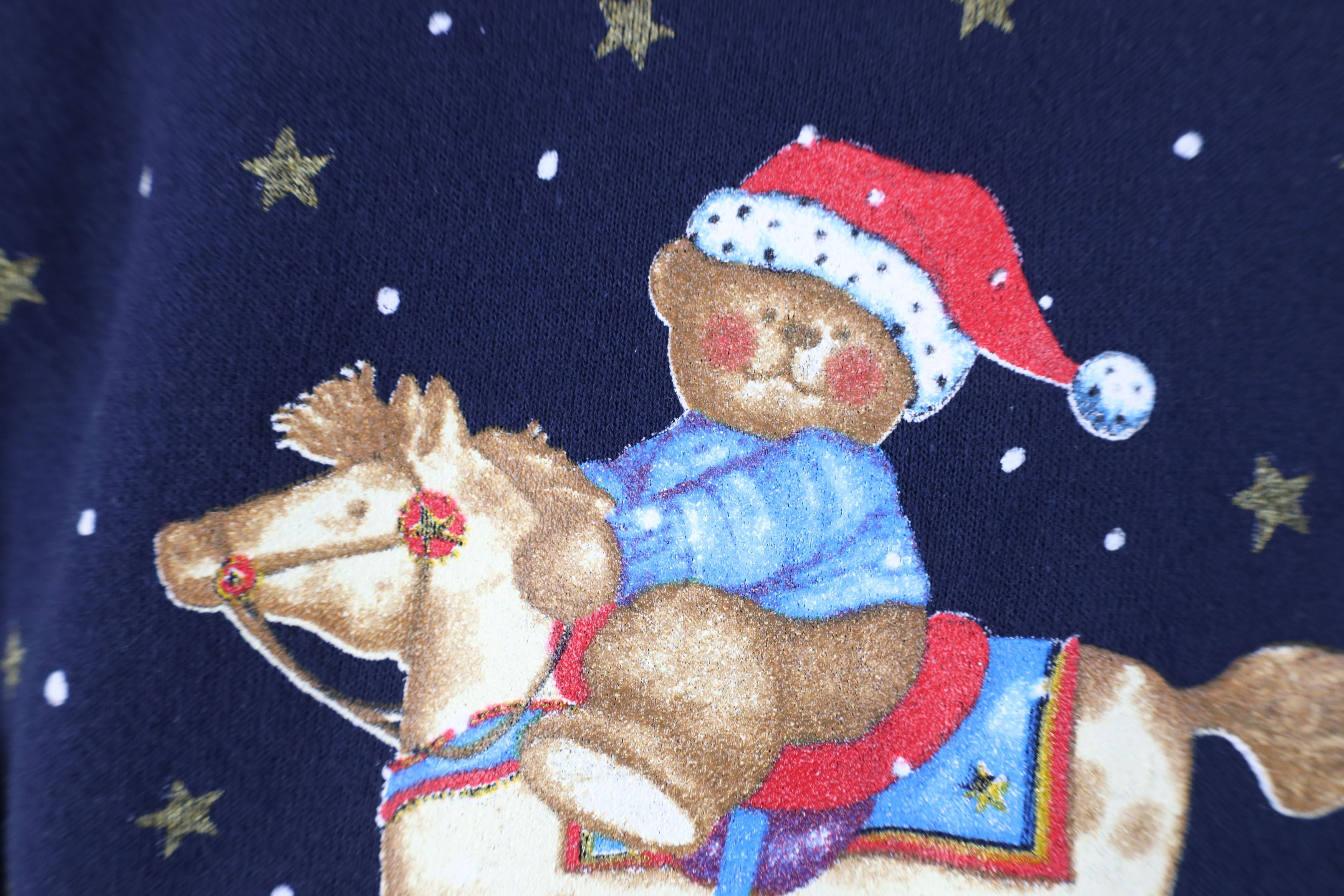 Vintage Vintage 90s Streetwear Christmas Horse Sweatshirt USA Size L / US 10 / IT 46 - 8 Thumbnail