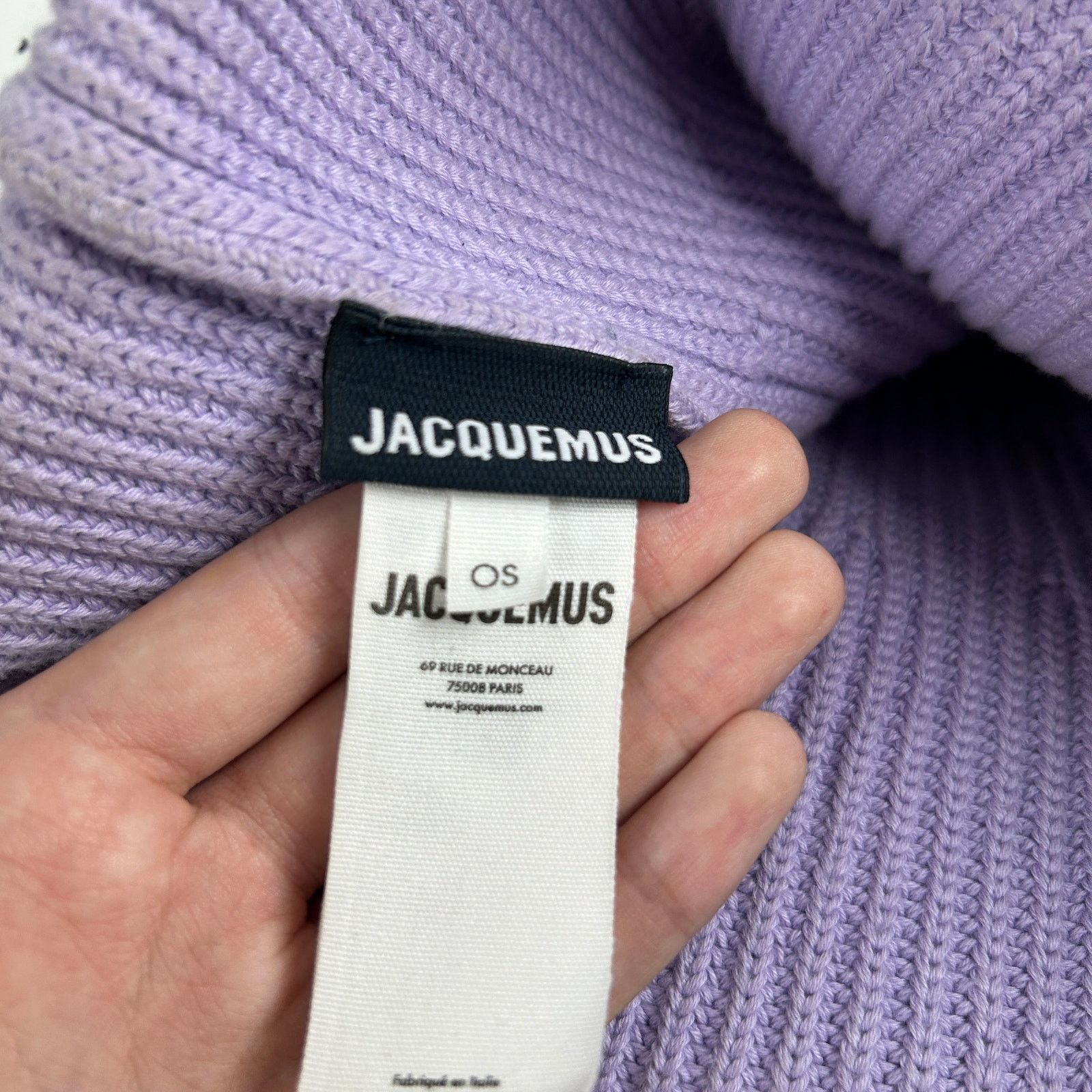 Jacquemus Jacquemus Knit Purple Beanie Size ONE SIZE - 3 Thumbnail