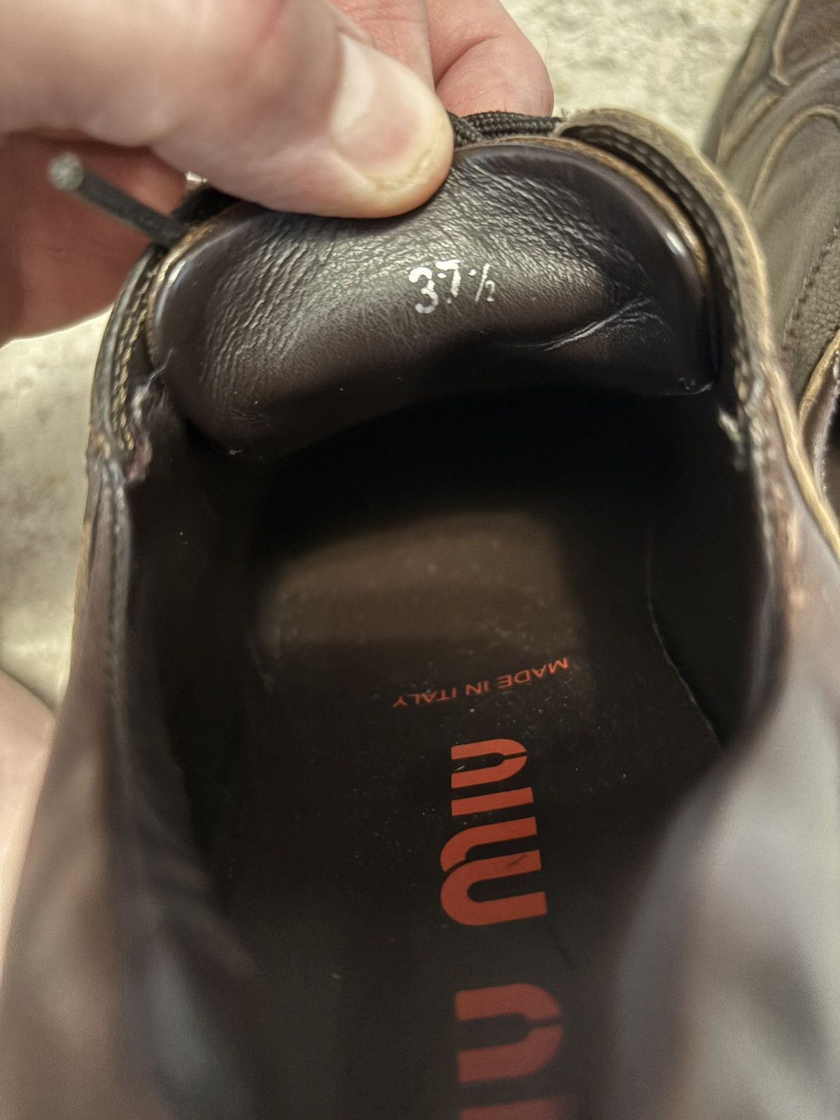 Miu Miu Miu Miu 90s Leather Runners Size US 5.5 / EU 38 - 12 Thumbnail