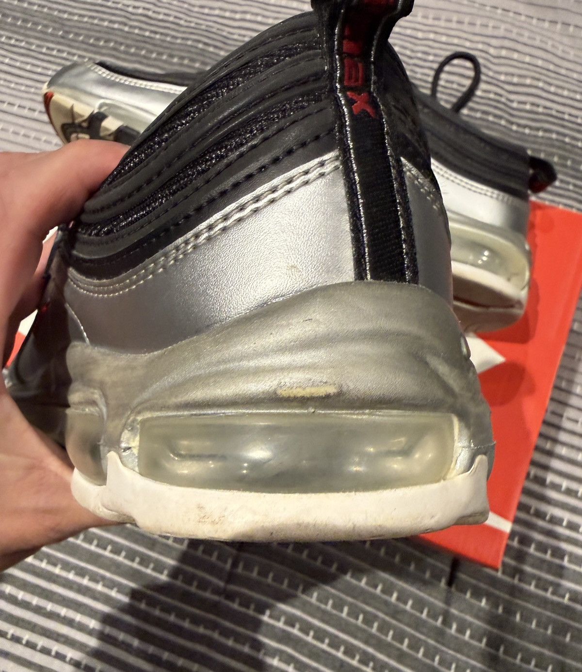 Nike Nike Air Max 97 Silver Black Size US 11.5 / EU 44-45 - 6 Thumbnail