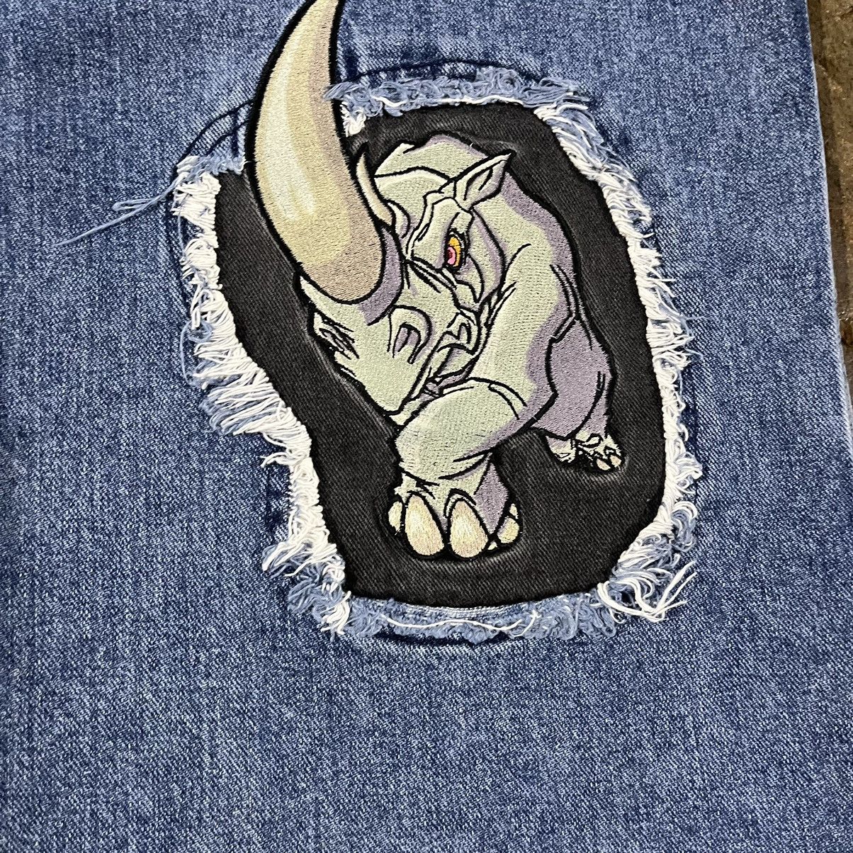 JNCO × Vintage CRAZY VINTAGE JNCO RHINO JEANS Y2K ENDANGERED SPECIES RAVE Size US 34 / EU 50 - 6 Thumbnail