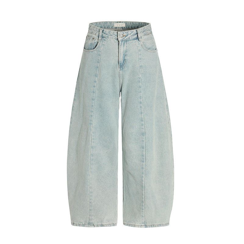 Vintage Men's high-waisted loose-fitting retro wide-leg curved jeans Size US 32 / EU 48 - 1 Thumbnail
