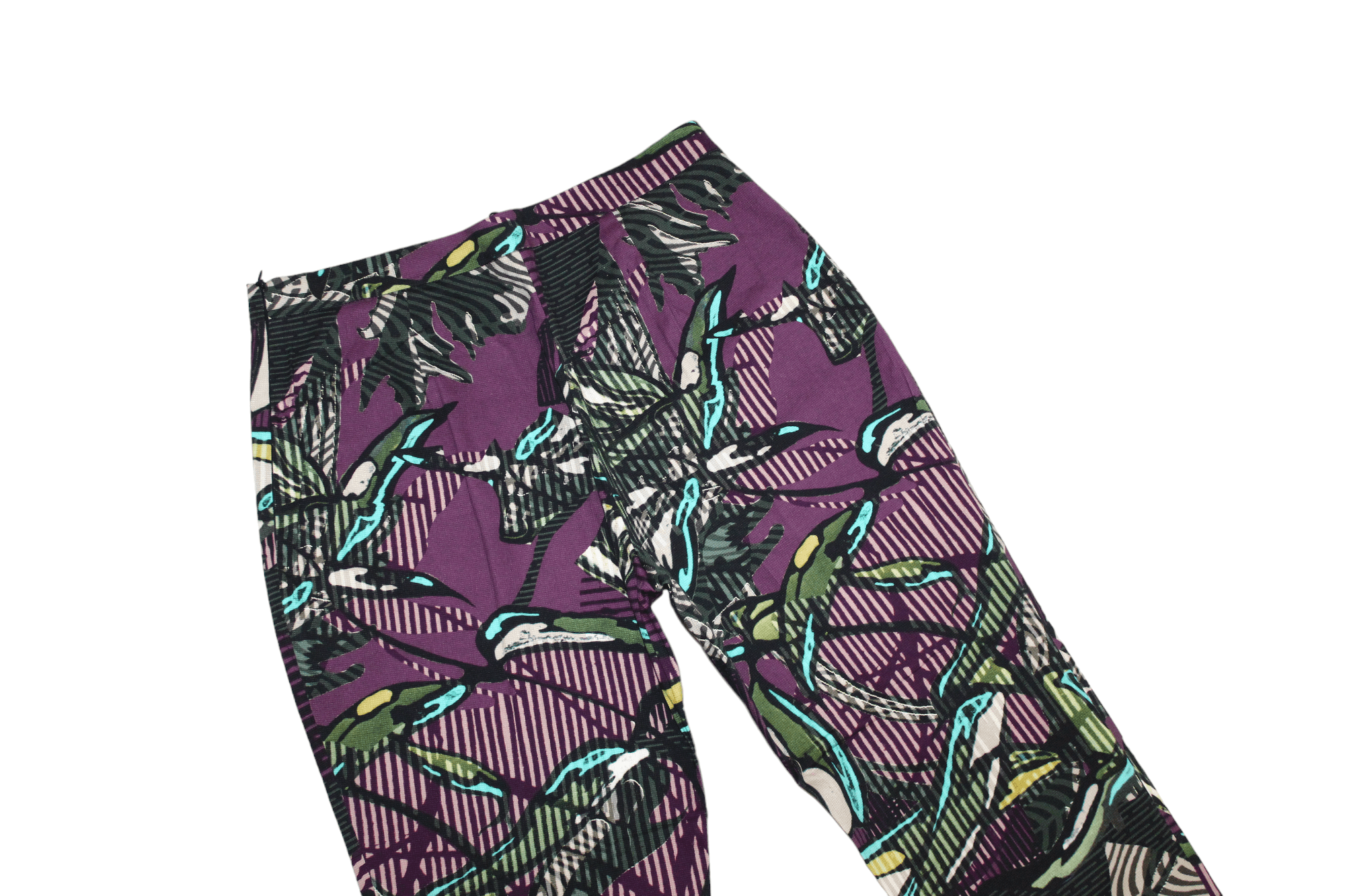 Krizia Uomo PerTe Krizia Lining Waffle Cotton Woven Floral Trouser Size 32" / US 10 / IT 46 - 7 Thumbnail