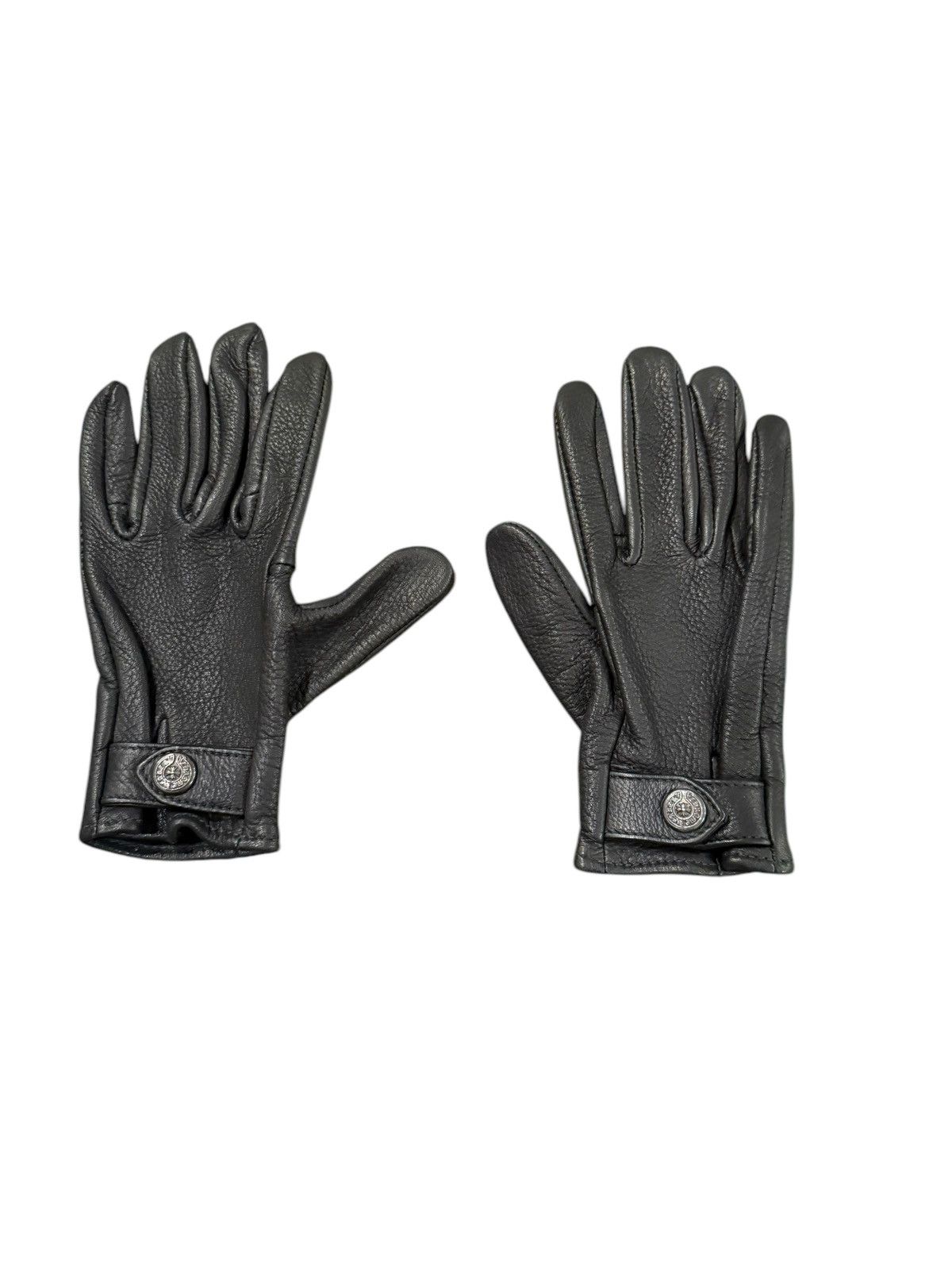 Chrome Hearts Horseshoe Button Leather Gloves Size ONE SIZE - 1 Thumbnail