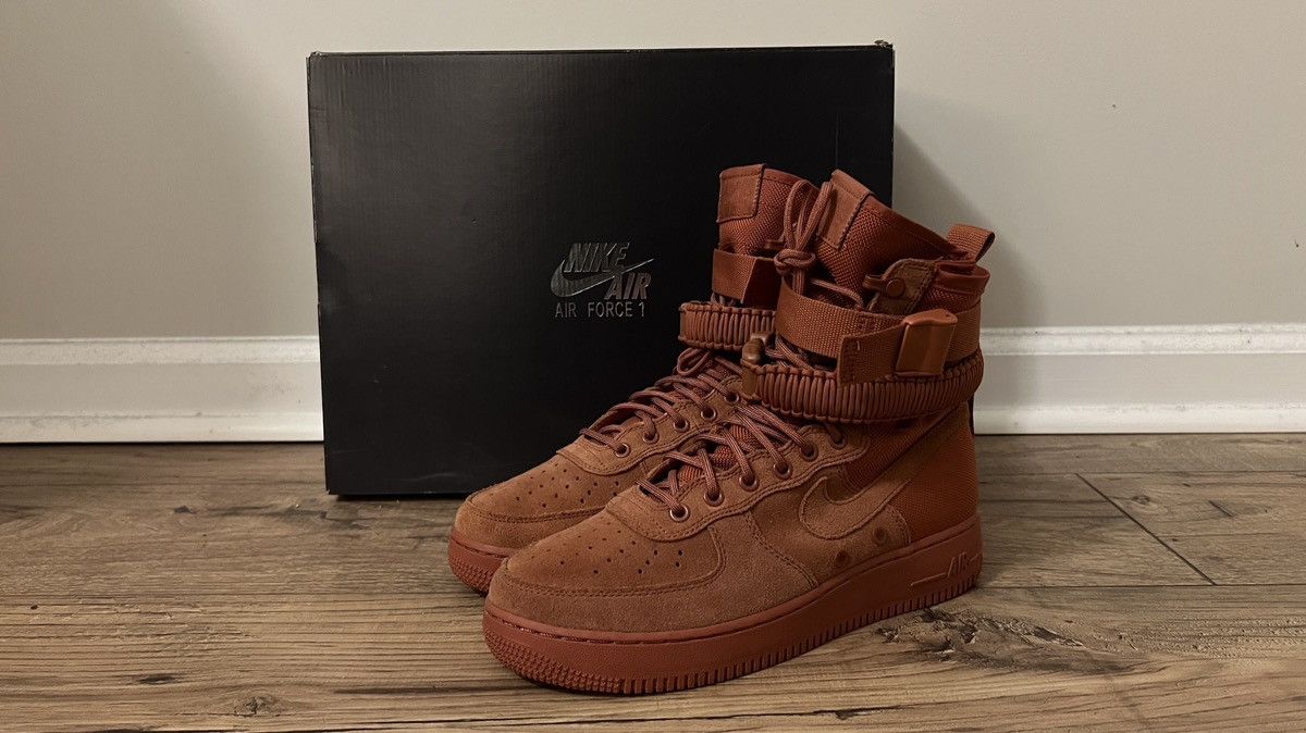 Nike Nike SF AIr Force 1 Dusty peach Clay Size US 9 / EU 42 - 4 Thumbnail