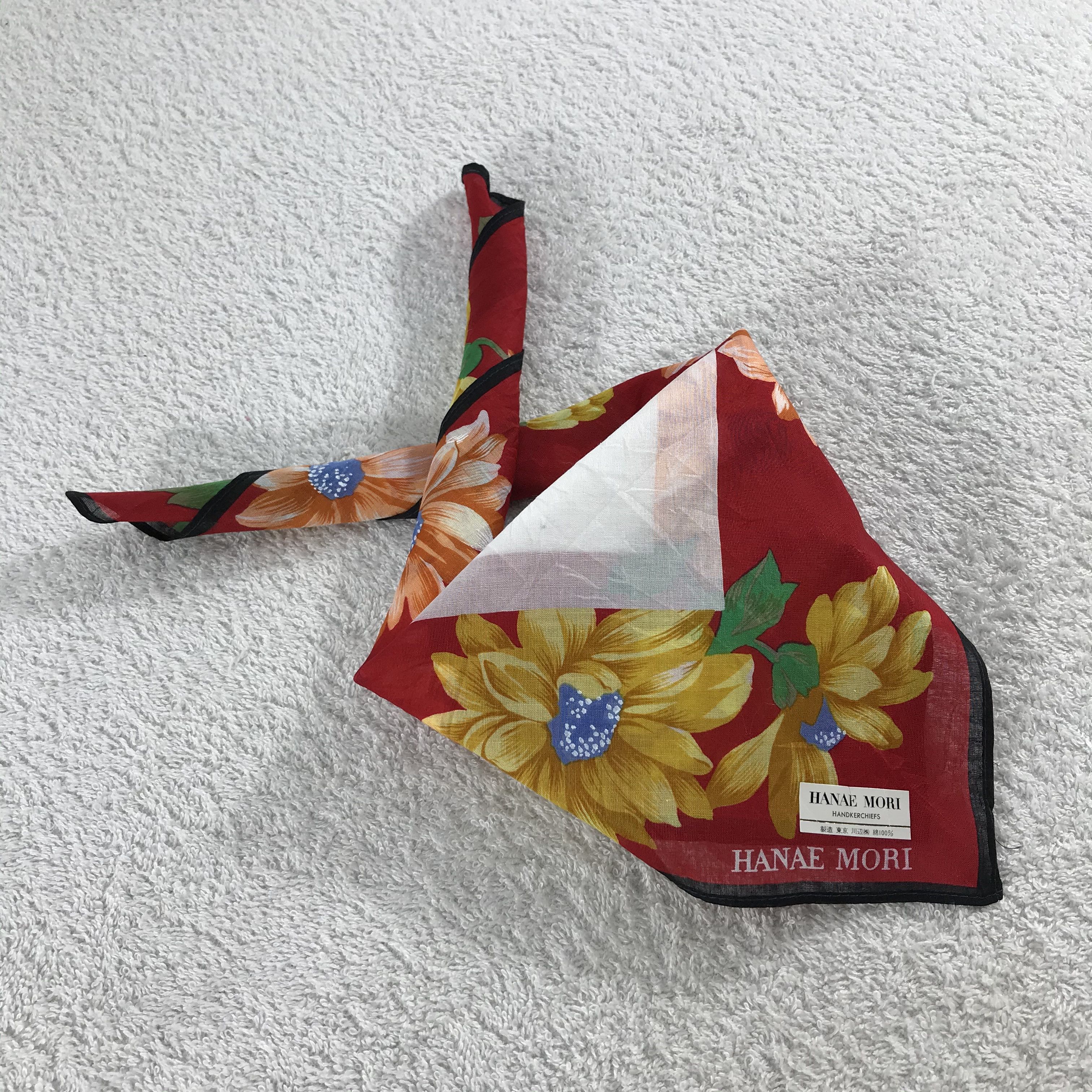 Hanae Mori × Vintage Hanae Mori Bandana / Handkerchief / Neckerchief - S106 Size ONE SIZE - 4 Thumbnail