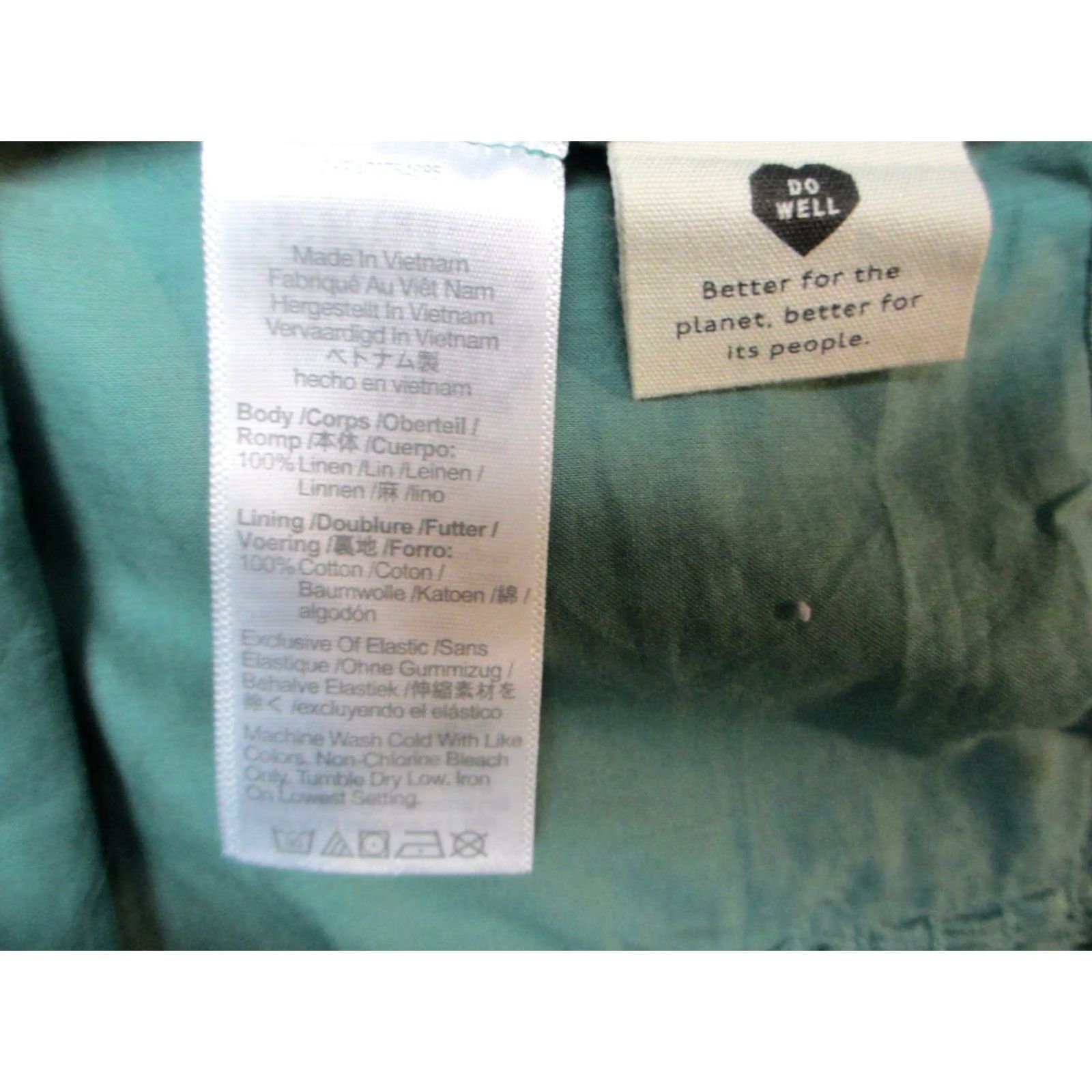 Madewell Madewell Green Trellis Gwen Crop V-Neck Button Front Linen Vest Top Women's 0 Size XS / US 0-2 / IT 36-38 - 4 Thumbnail