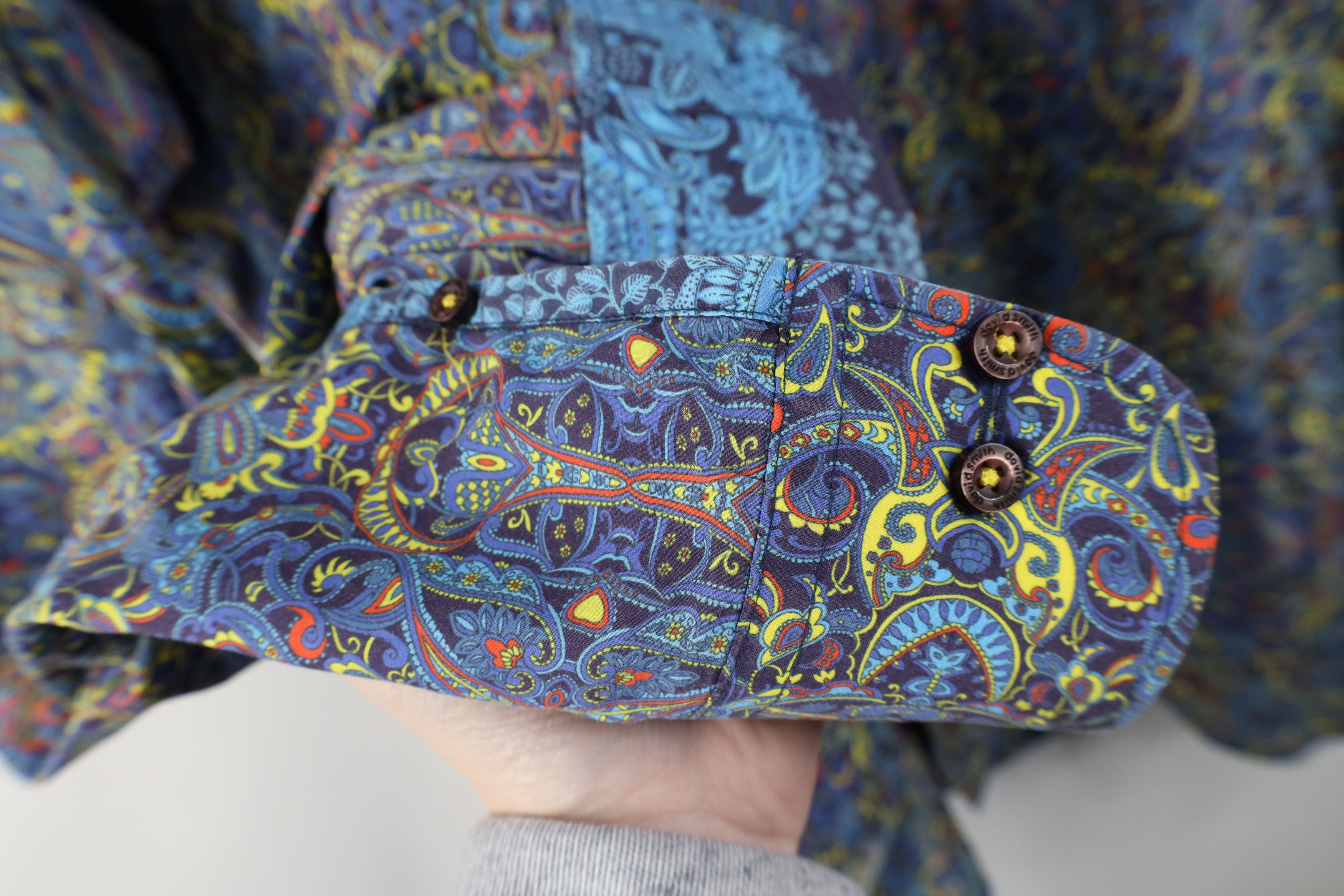 Vintage David Smith Australia Rainbow Paisley Collared Button Shirt Size US XXL / EU 58 / 5 - 6 Thumbnail