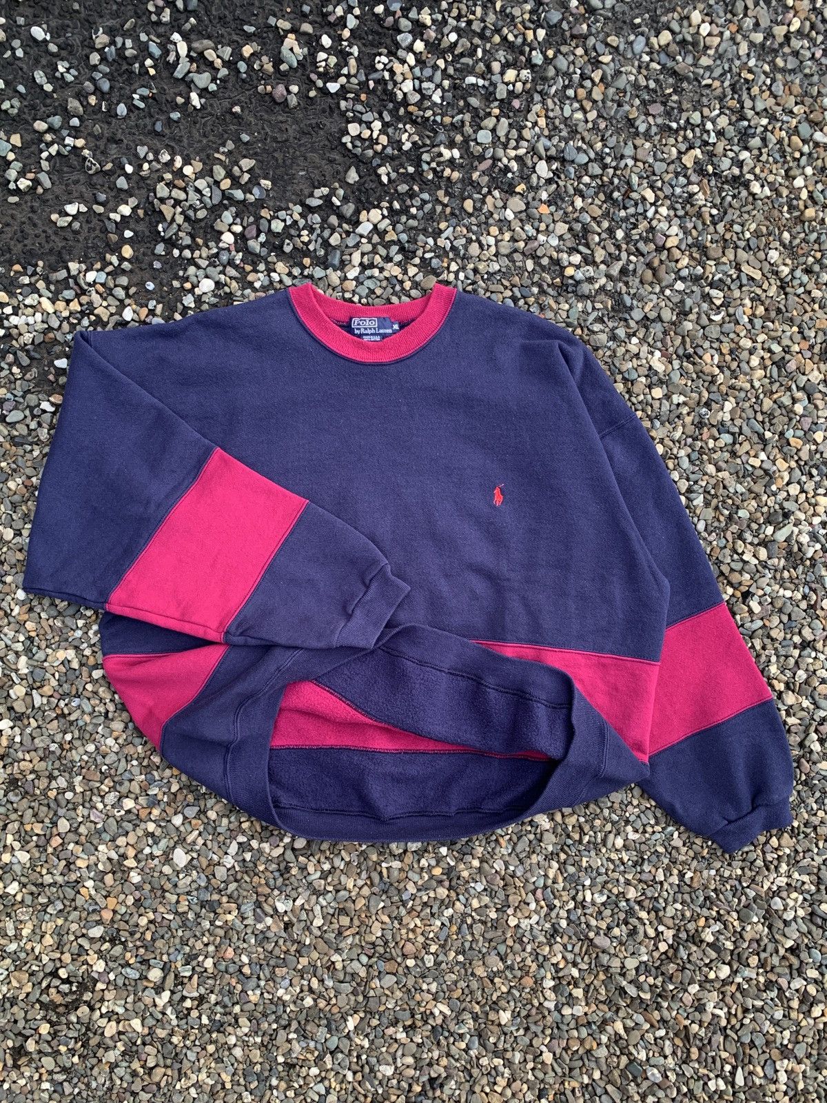 Polo Ralph Lauren Vintage Polo Ralph Lauren Big Stripe Crewneck Sweatshirt Size US XL / EU 56 / 4 - 1 Thumbnail