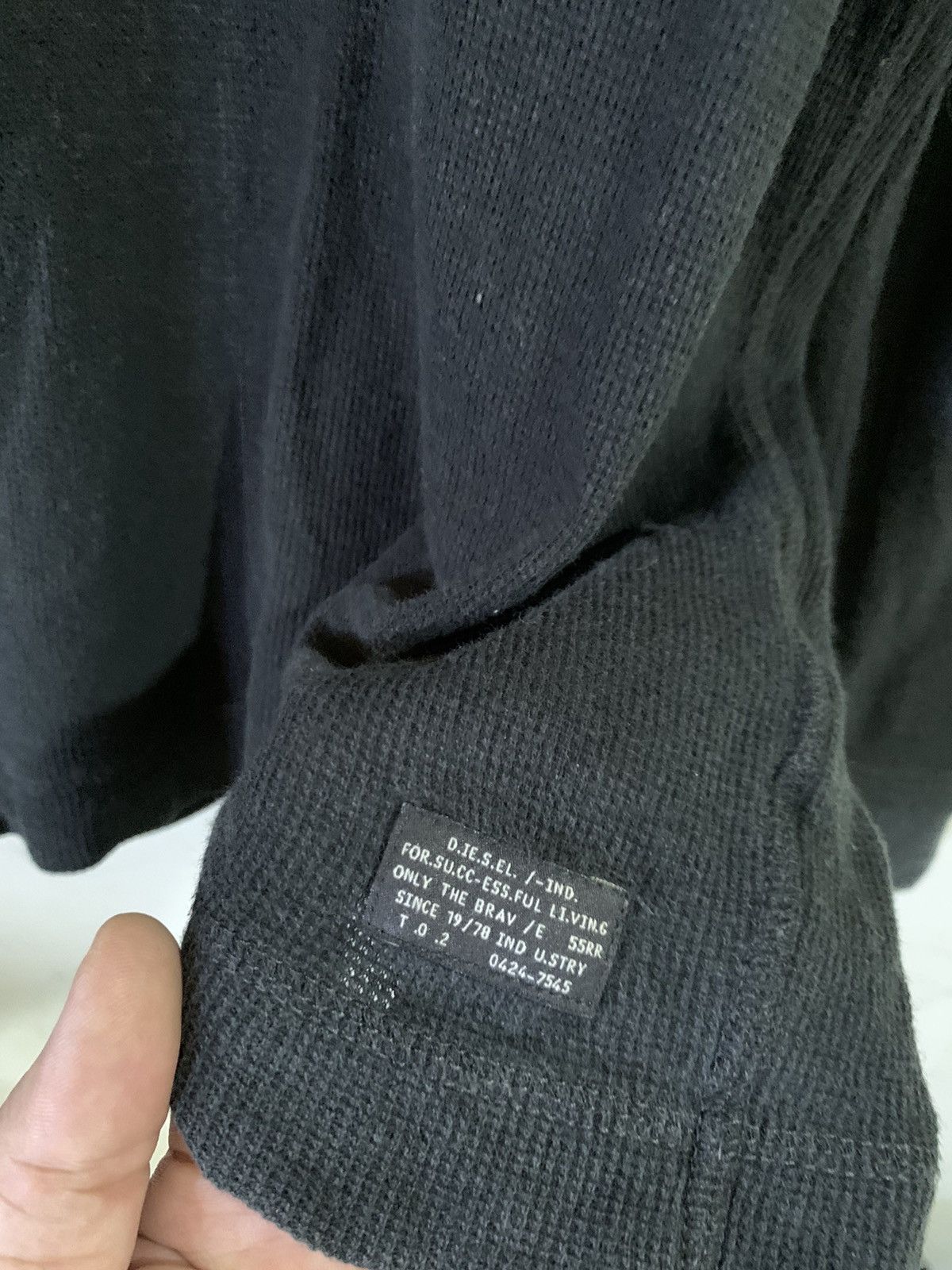 Diesel Y2K Diesel Waffle Kijiy Long Sleeve V-Neck Shirt Size US XXL / EU 58 / 5 - 7 Thumbnail