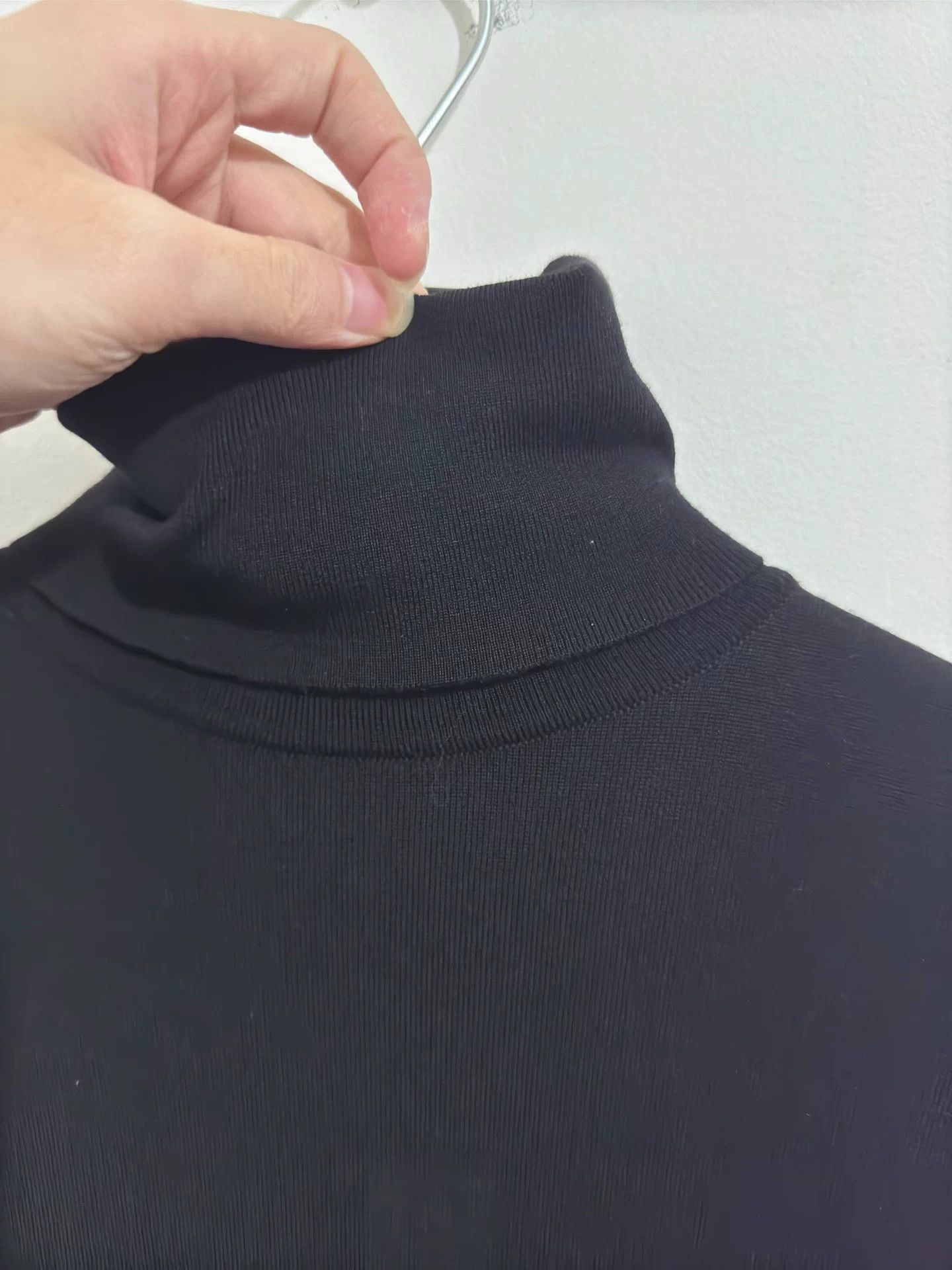 Saint Laurent Paris SLP 23fw Highneck Embroidered Black Wool Sweater S Size US S / EU 44-46 / 1 - 4 Thumbnail